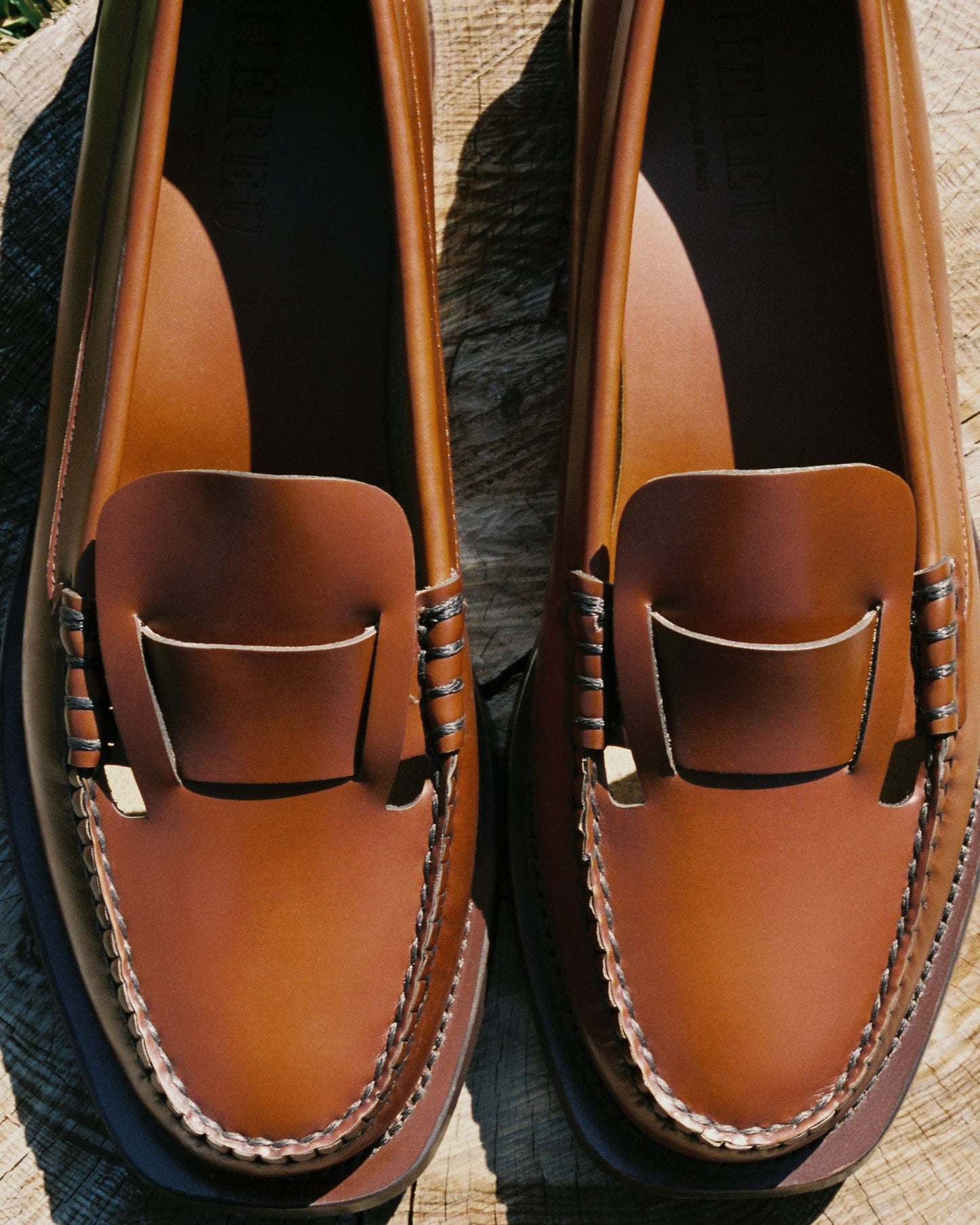 HEREU MEN SINEU INTERLACED SLIP ON LOAFER - TAN