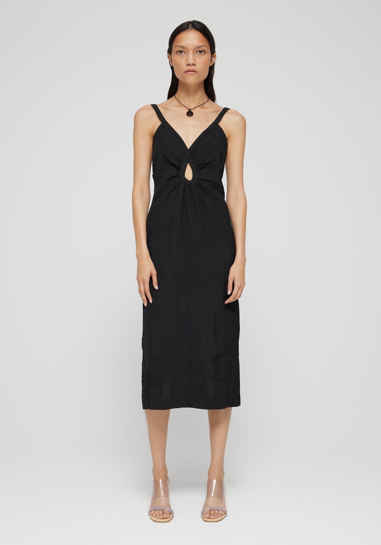 RÓHE SHORT ORGANIC SHAPED DRESS - NOIR