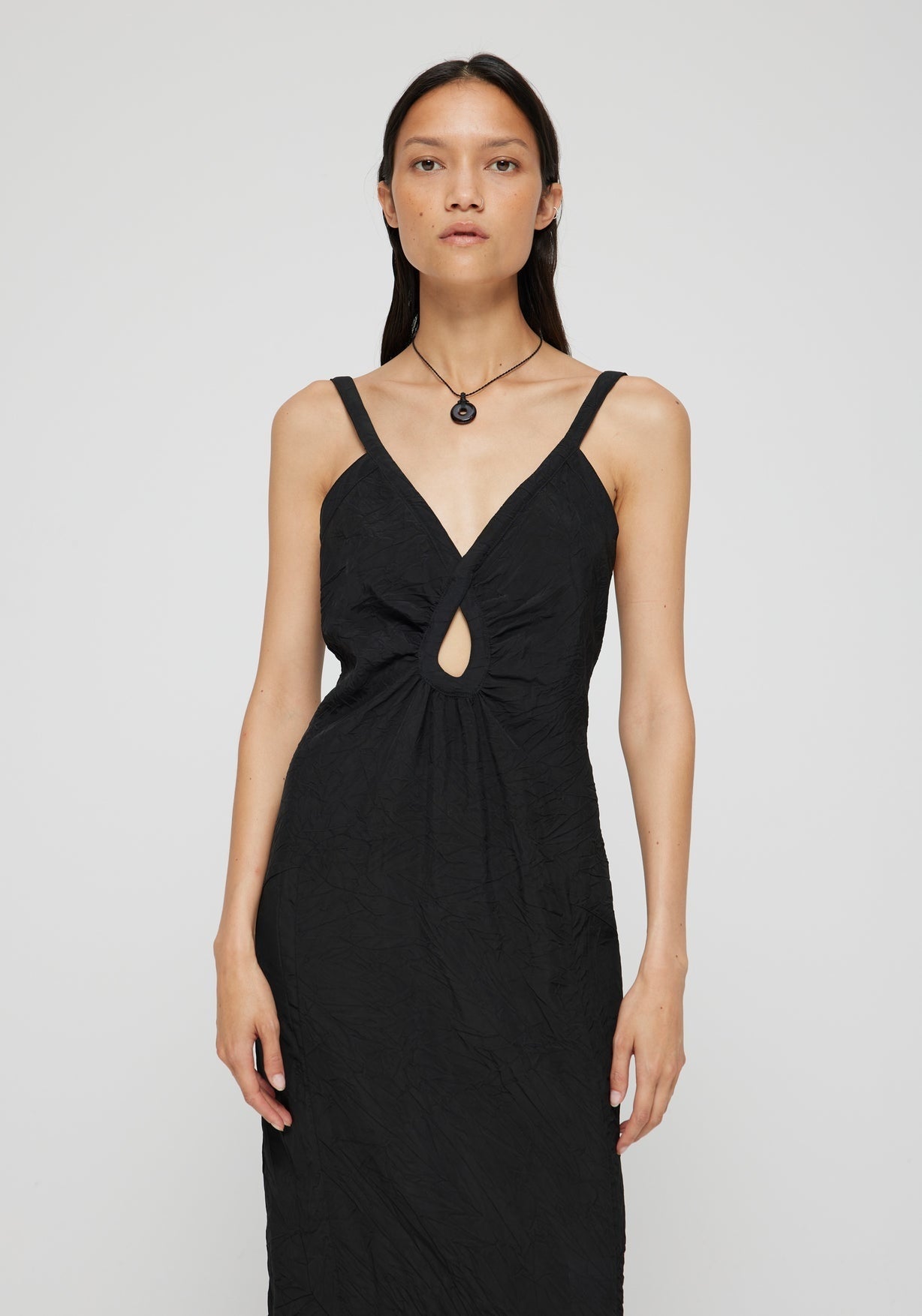 RÓHE SHORT ORGANIC SHAPED DRESS - NOIR