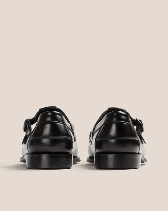HEREU MEN SOLLER T-BAR MOCASSIN - BLACK