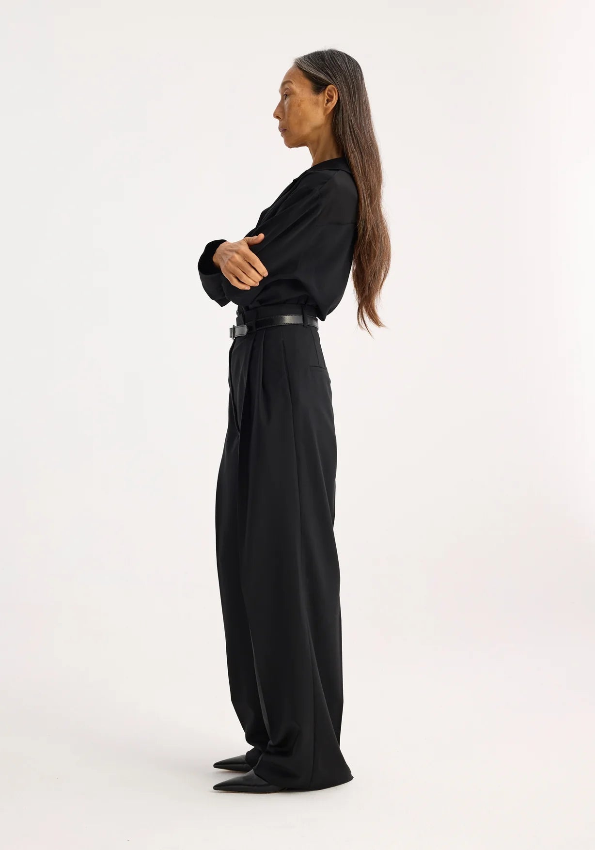 RÓHE HIGH WAIST TAILORED TROUSERS - BLACK