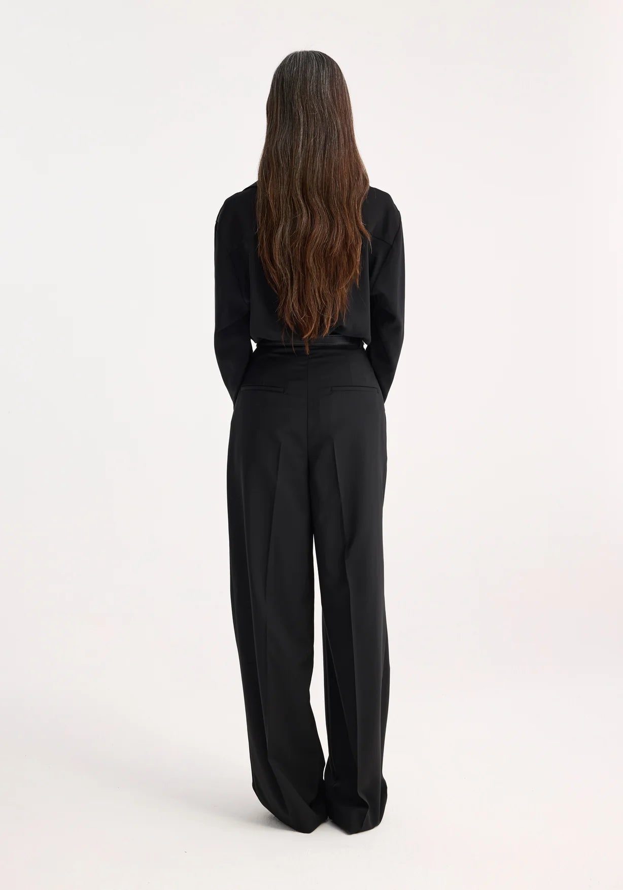 RÓHE HIGH WAIST TAILORED TROUSERS - BLACK