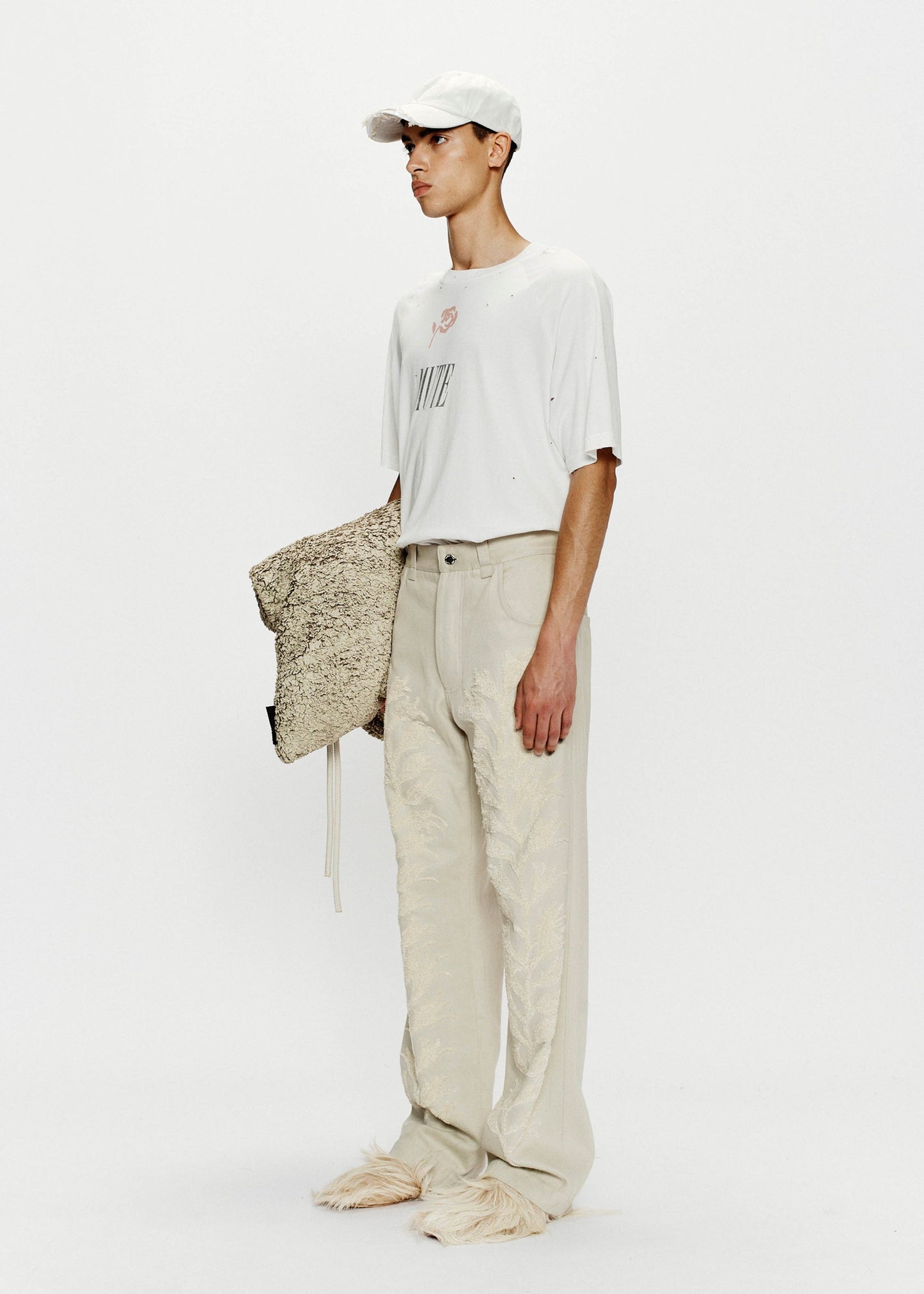 SONG FOR THE MUTE FERN LONG WORK PANTS - BONE