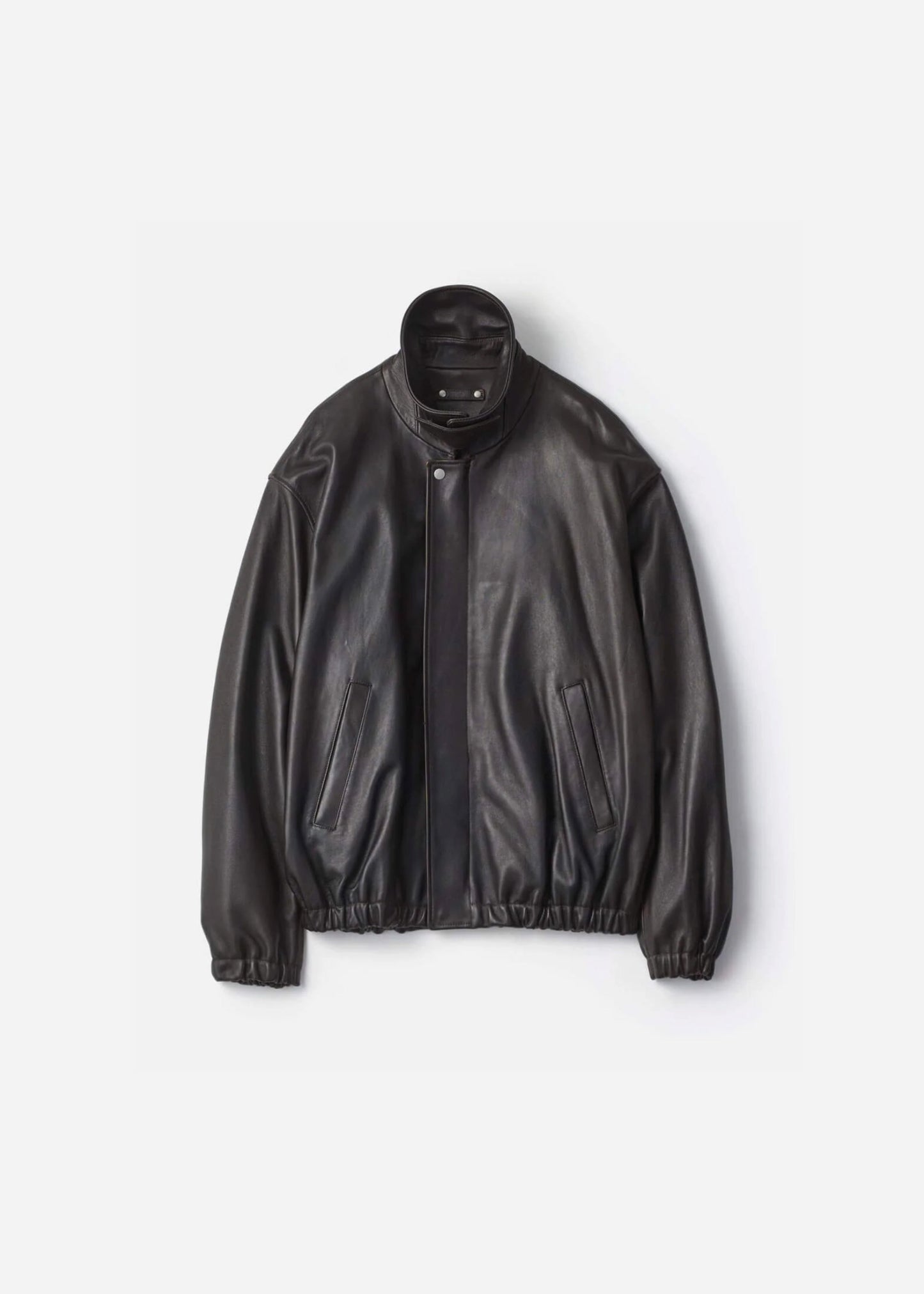 SSSTEIN SHEEP LEATHER SHORT JACKET - DARK BROWN