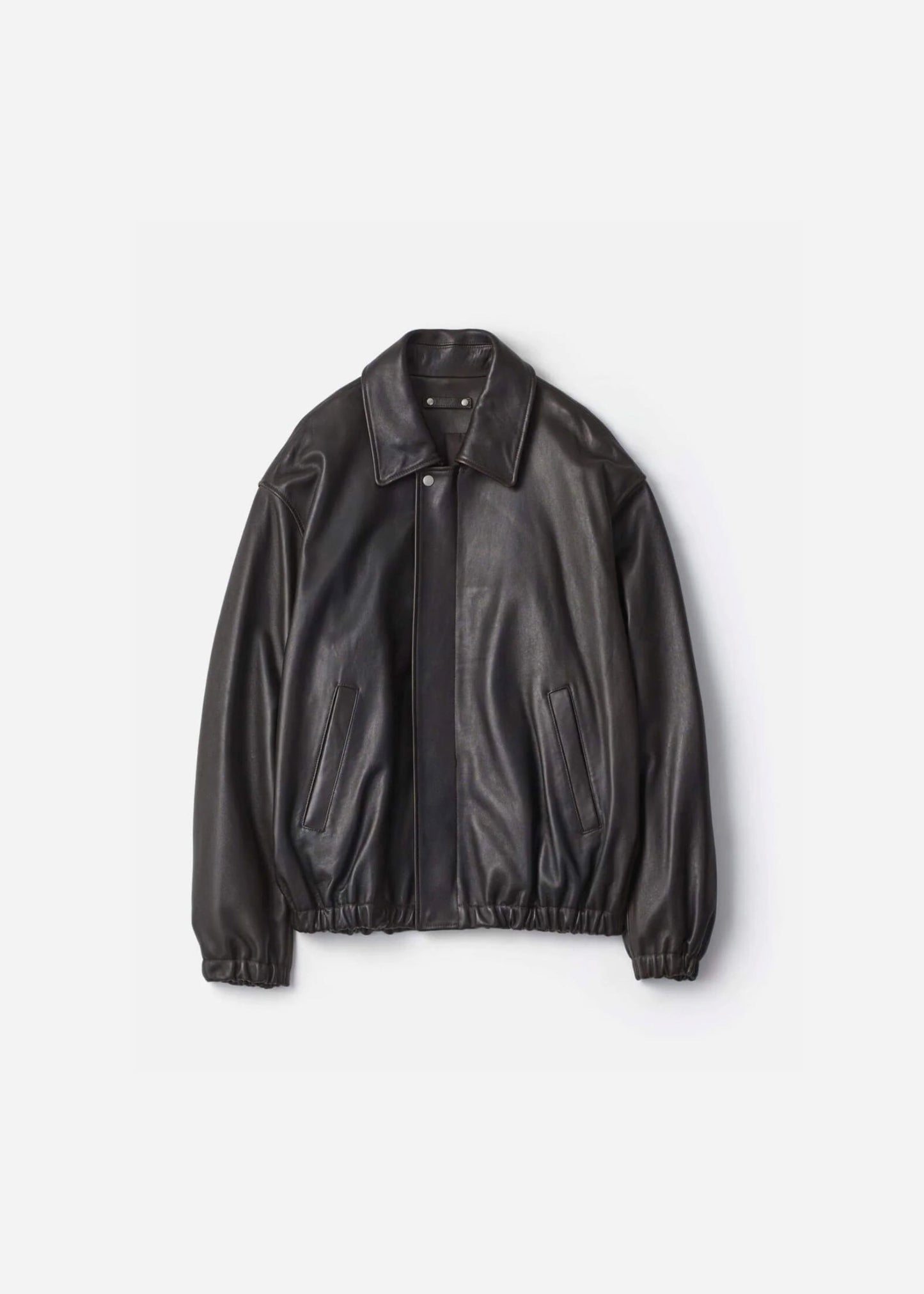 SSSTEIN SHEEP LEATHER SHORT JACKET - DARK BROWN