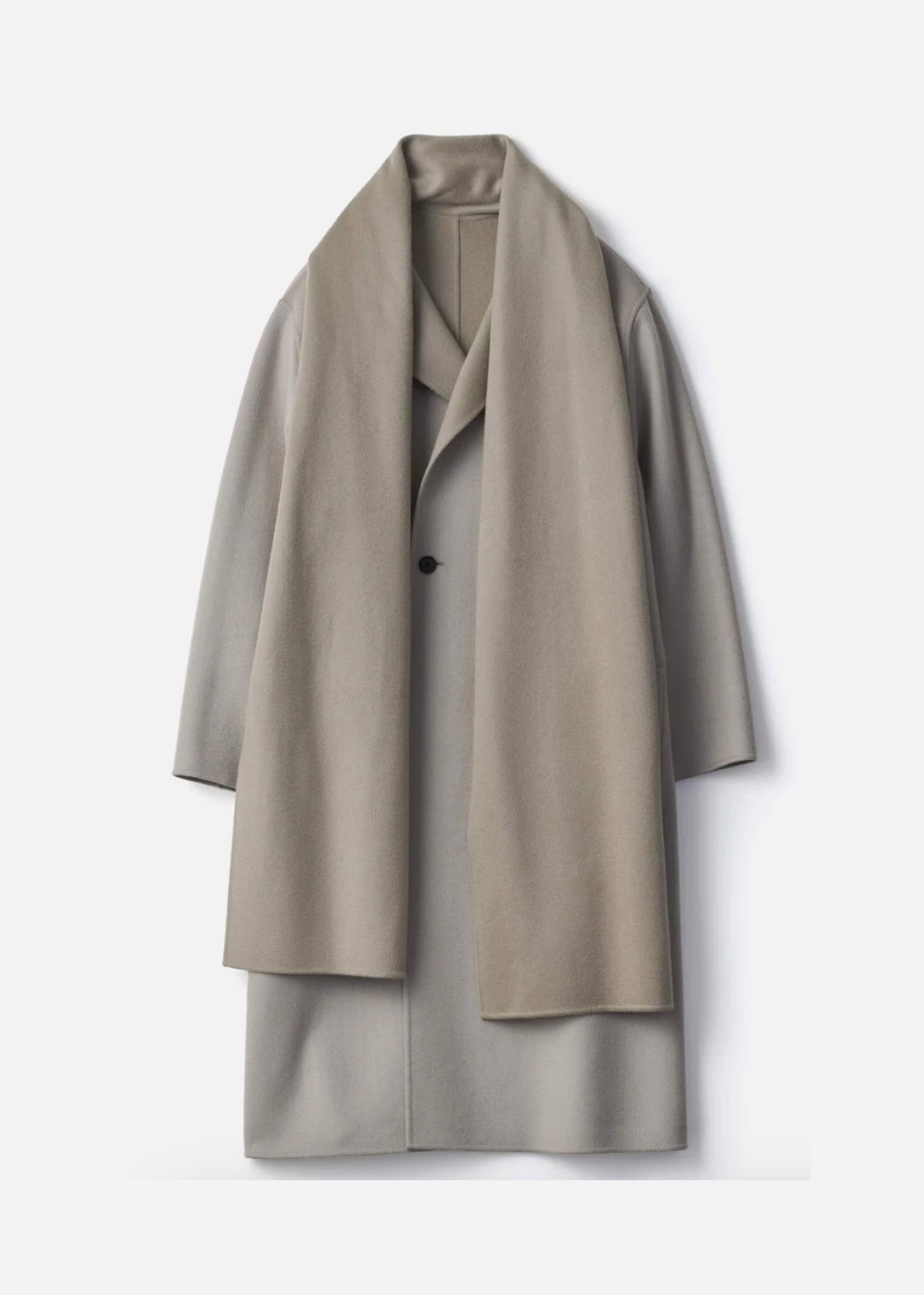 SSSTEIN WOOL CASHMERE BEAVER COAT - TAUPE GREY