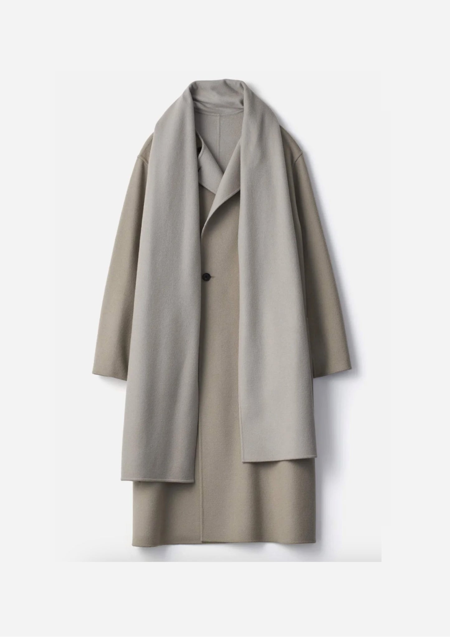 SSSTEIN WOOL CASHMERE BEAVER COAT - TAUPE GREY