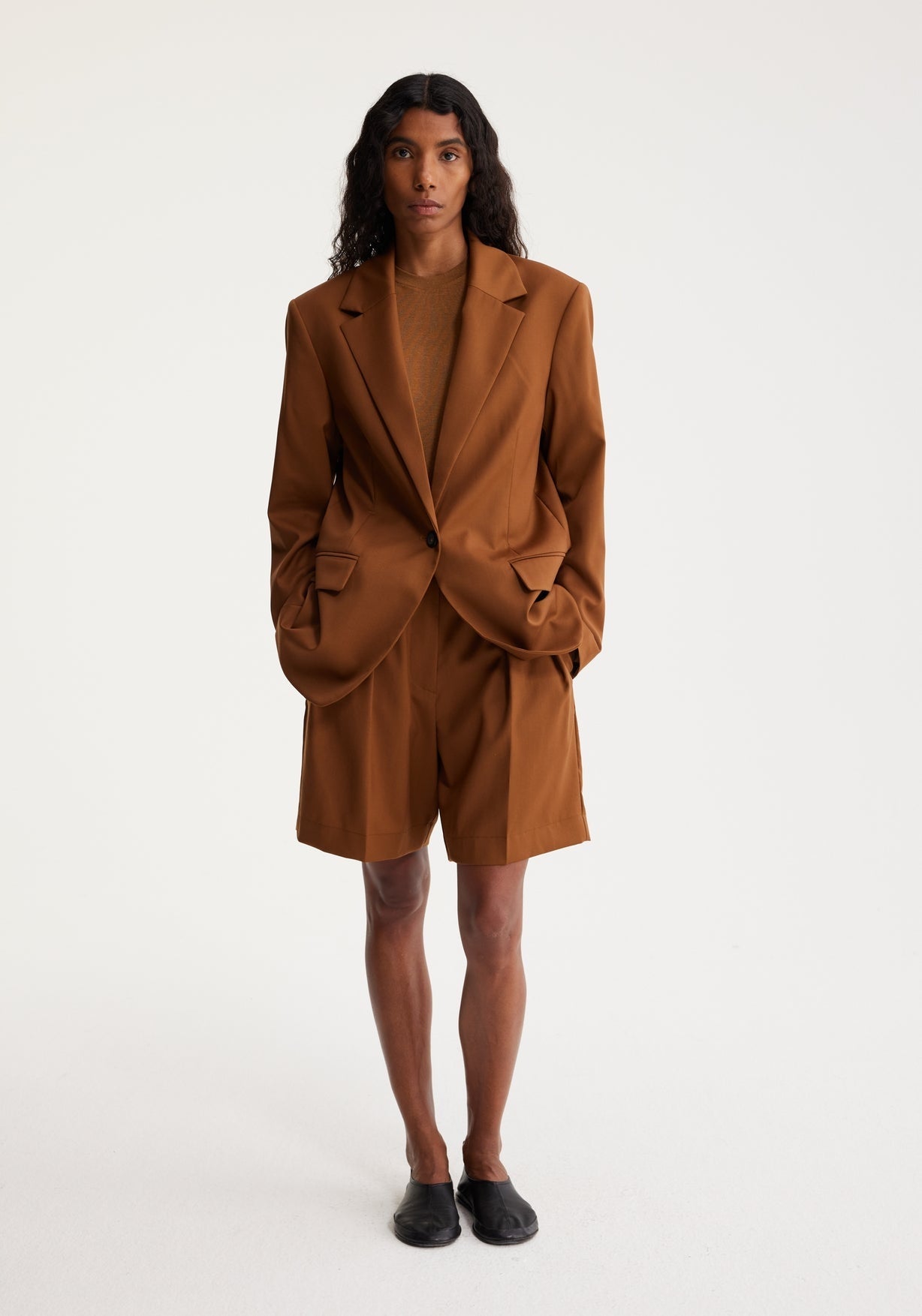 RÓHE SINGLE BREASTED RELAXED BLAZER - RUST