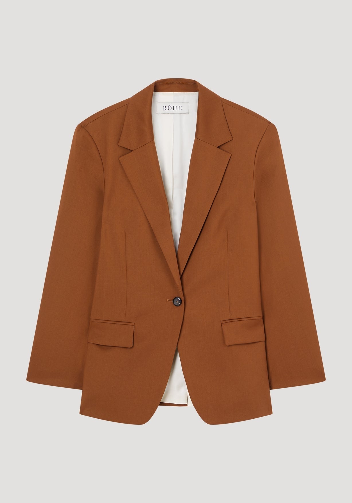 RÓHE SINGLE BREASTED RELAXED BLAZER - RUST