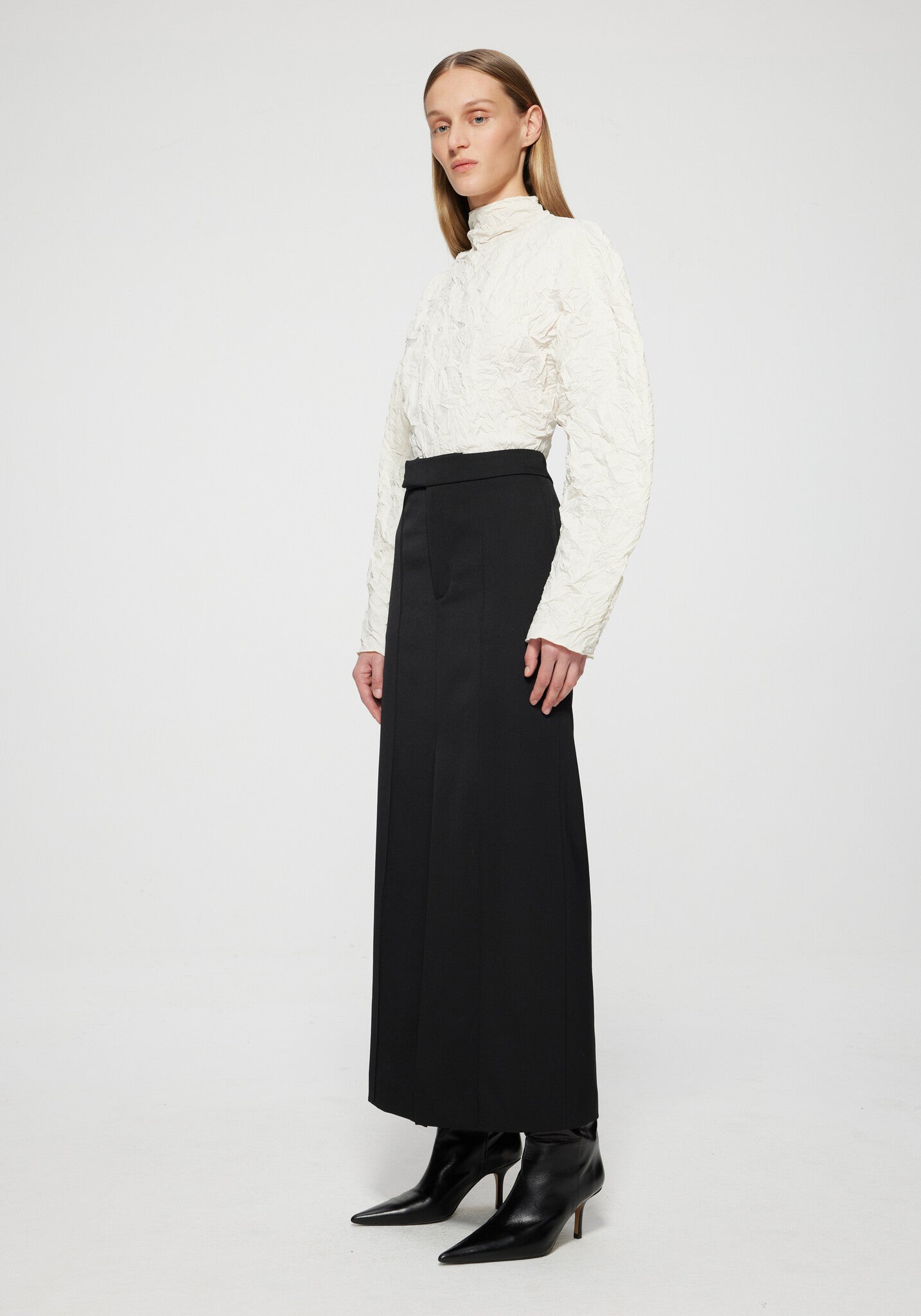 RÓHE STRAIGHT LONG SKIRT - NOIR