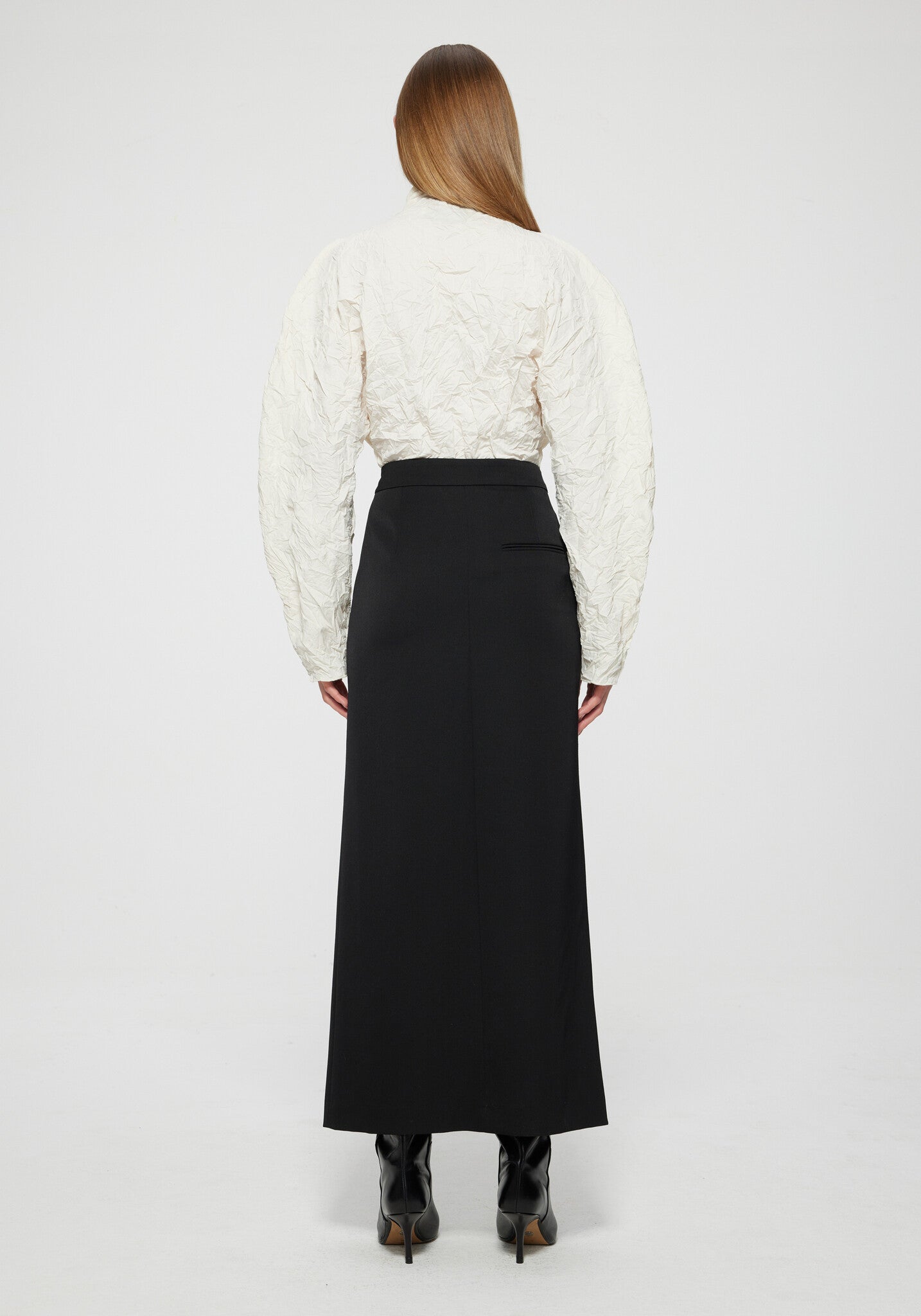 RÓHE STRAIGHT LONG SKIRT - NOIR