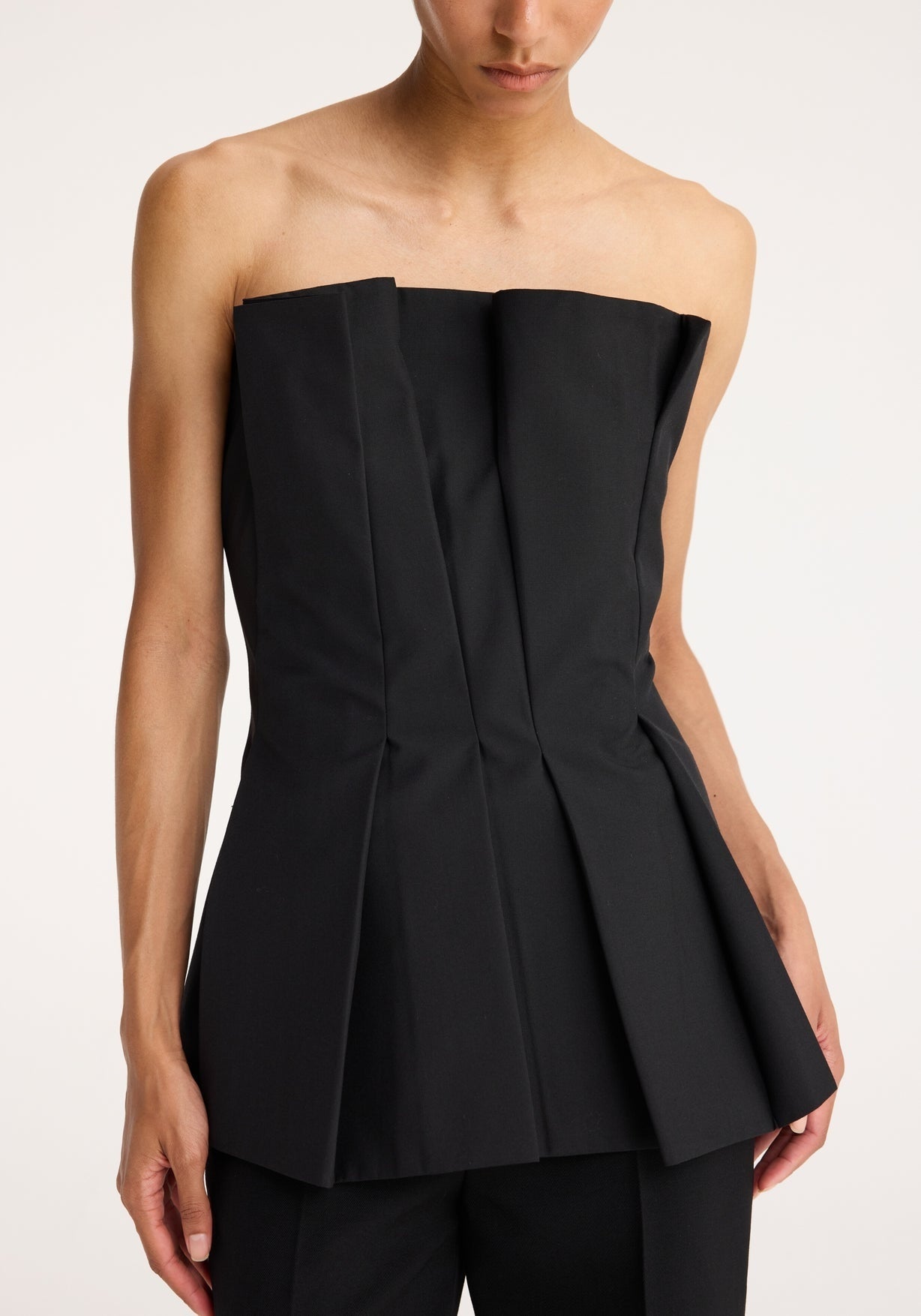 RÓHE TULIP BUSTIER - BLACK