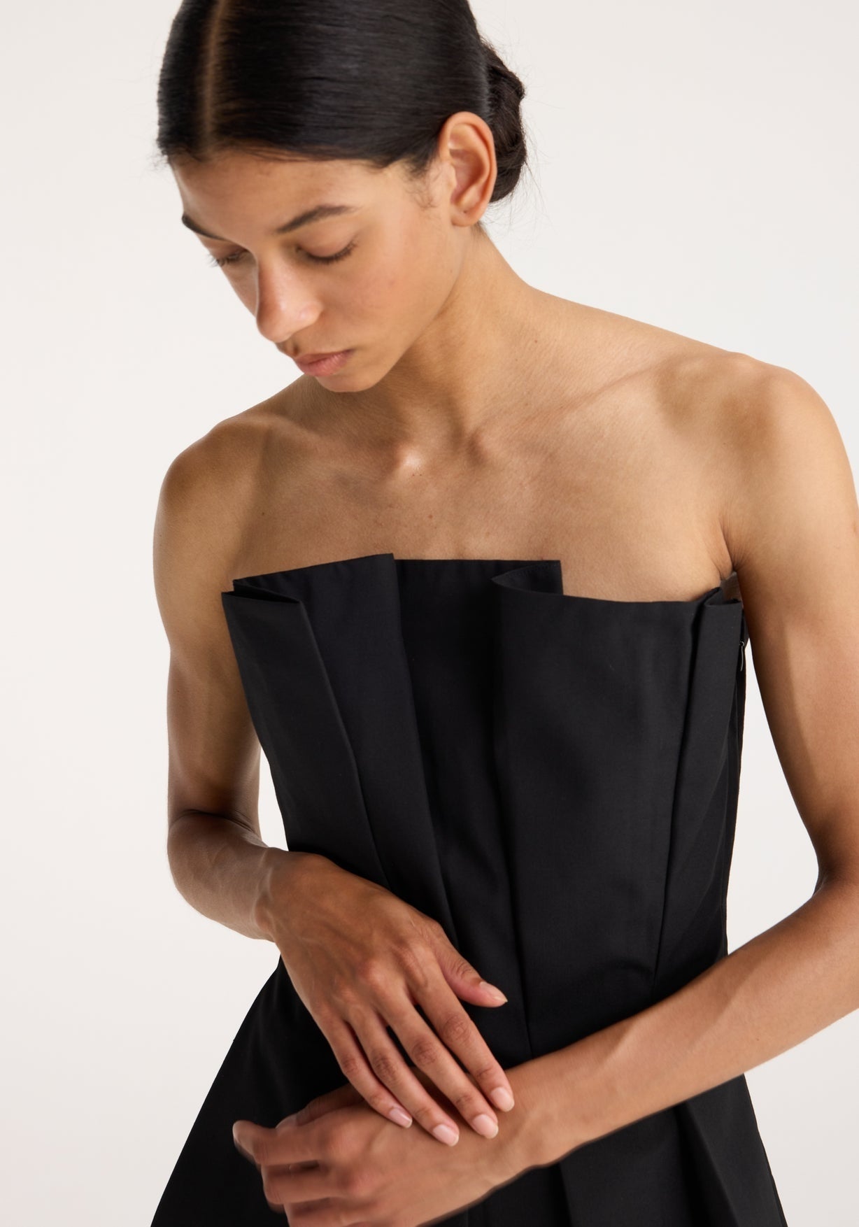 RÓHE TULIP BUSTIER - BLACK