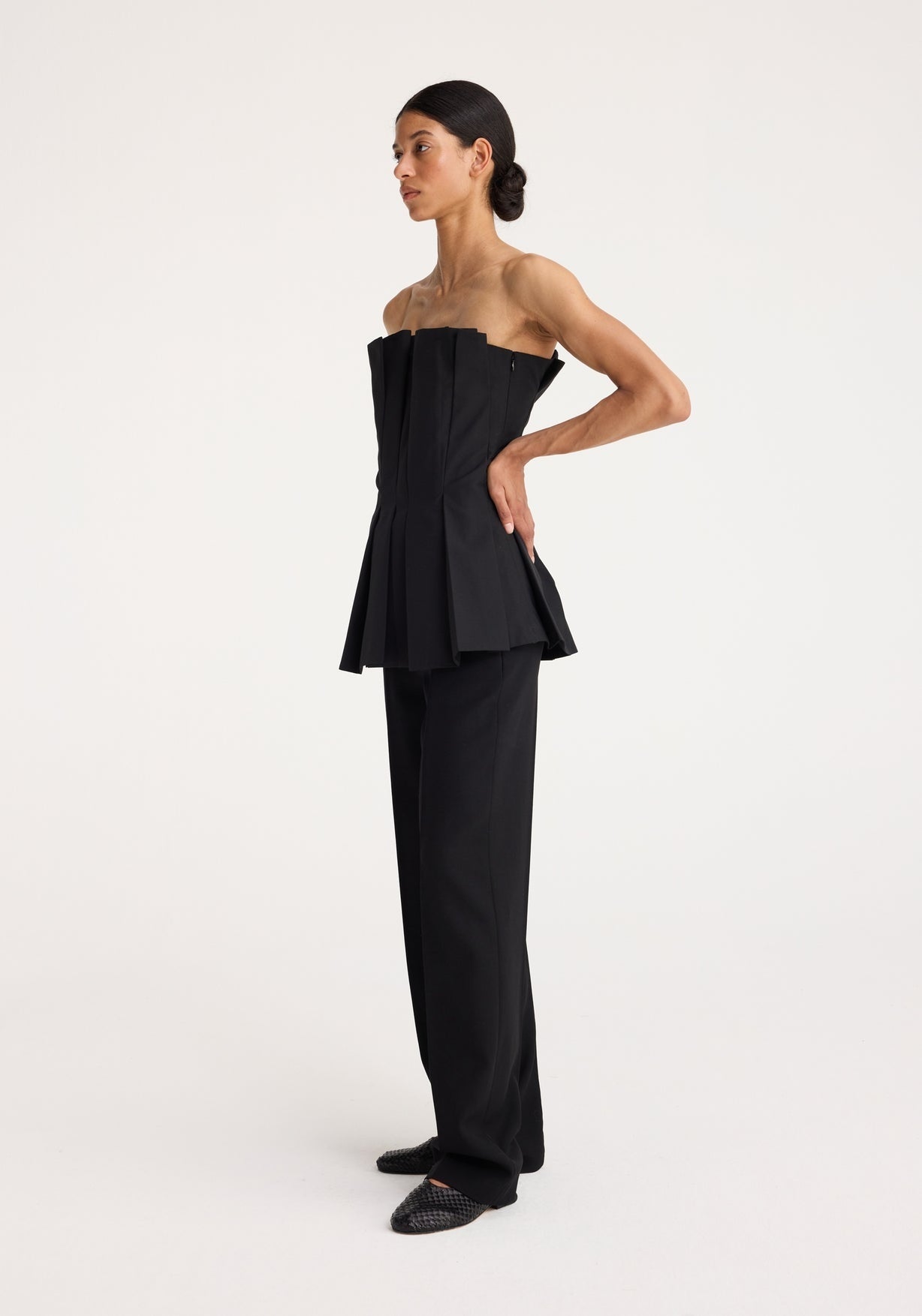 RÓHE TULIP BUSTIER - BLACK