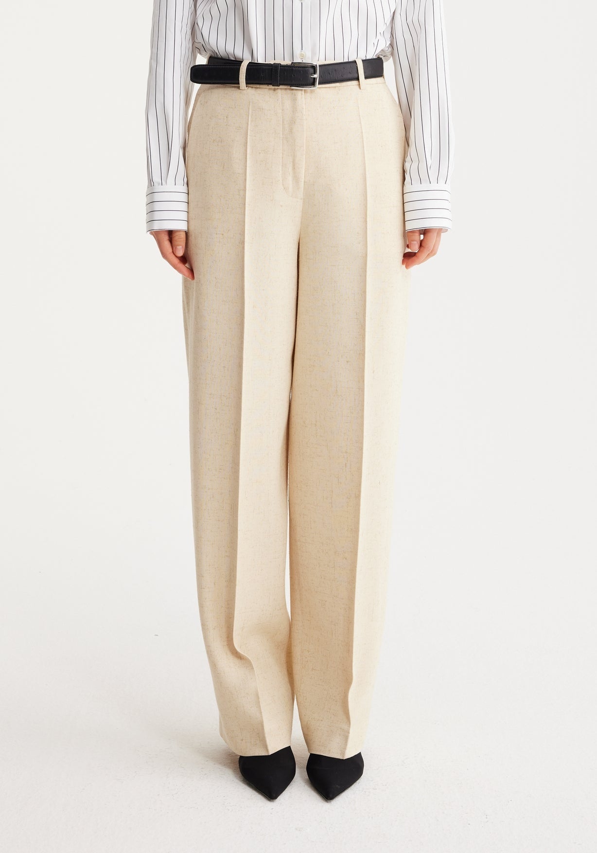 RÓHE WIDE LEG TROUSERS - BOUCLE