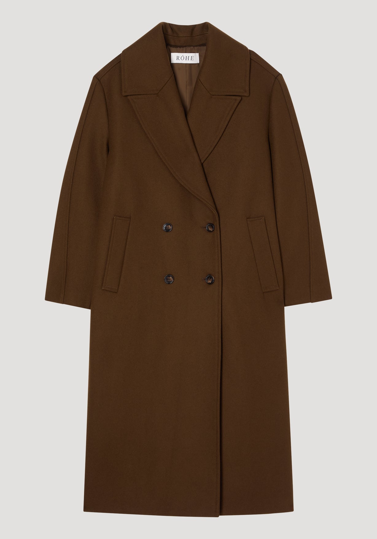 RÓHE OVERSIZED DOUBLE BREASTED COAT - OLIVE