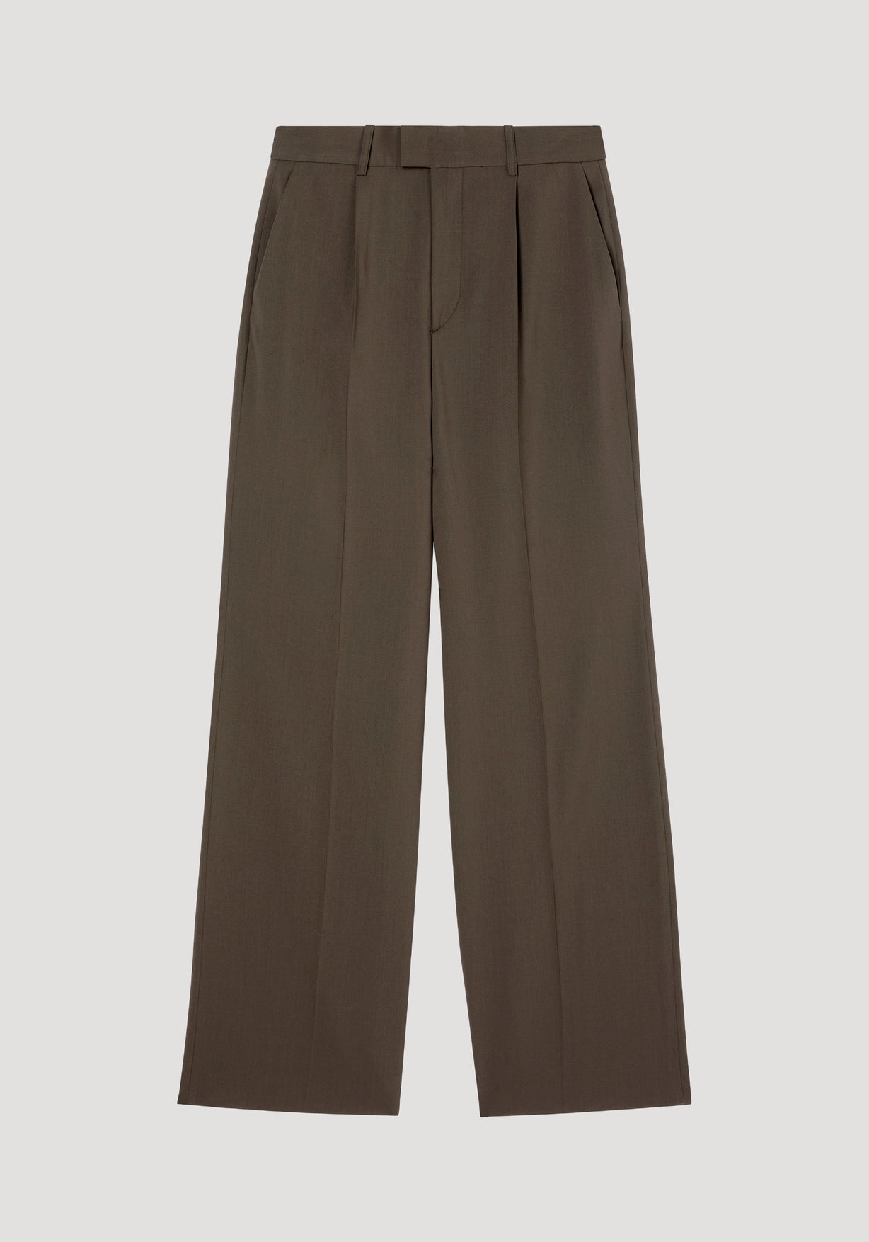 RÓHE RELAXED SINGLE PLEATED TROUSERS - EARTH