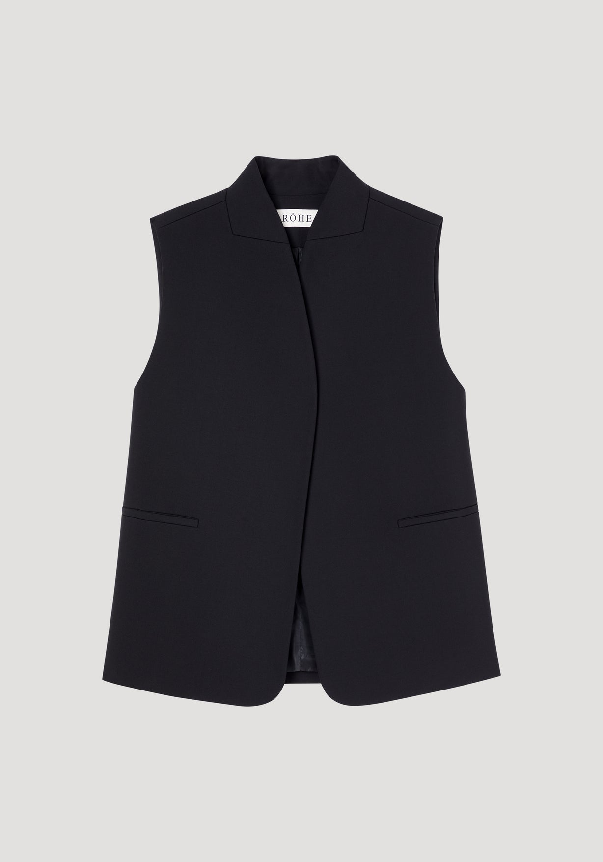 RÓHE SLEEVELESS JACKET - BLACK