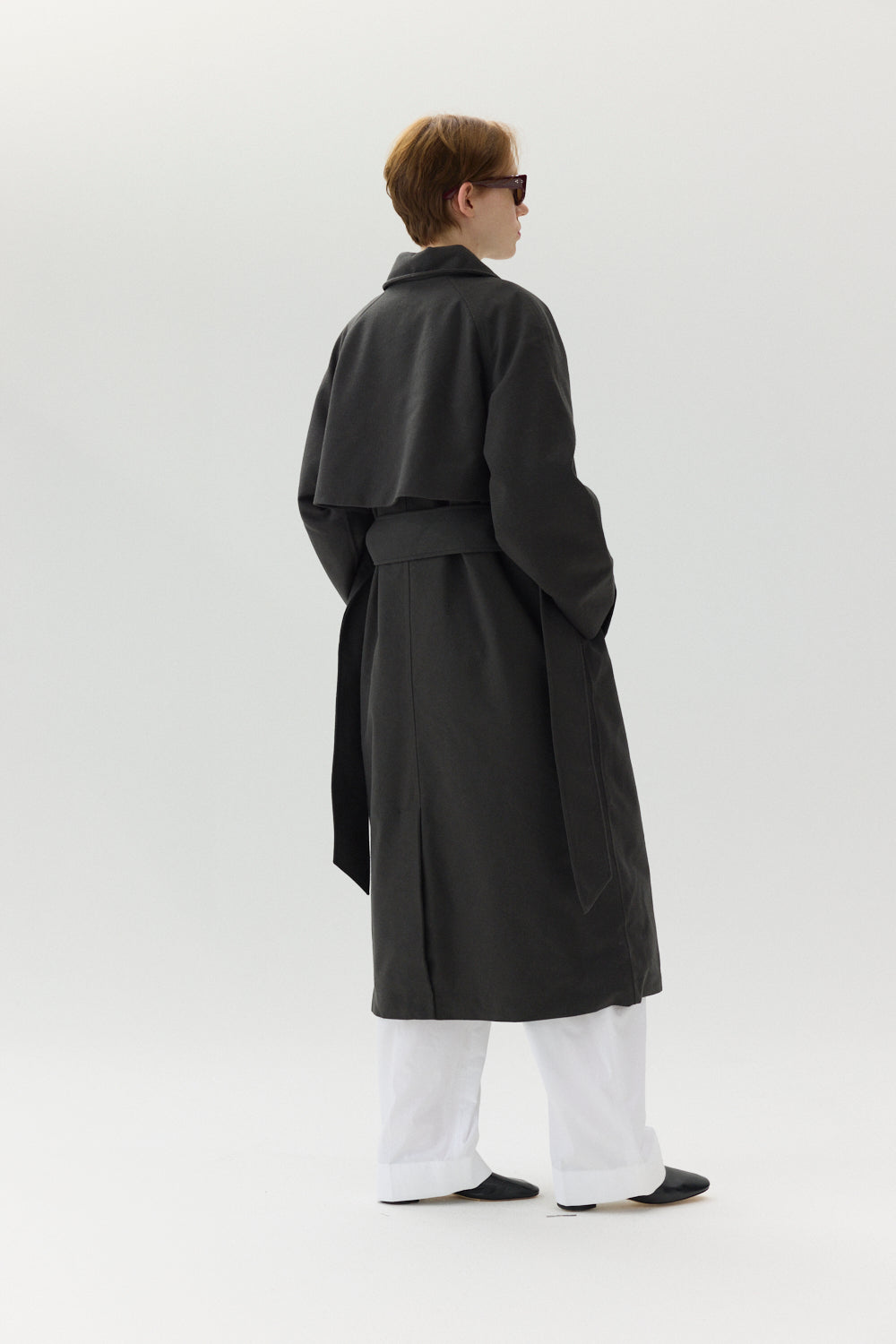 WELTER SHELTER ROOMY TRENCH COAT TECHWOOL - FOREST GREEN