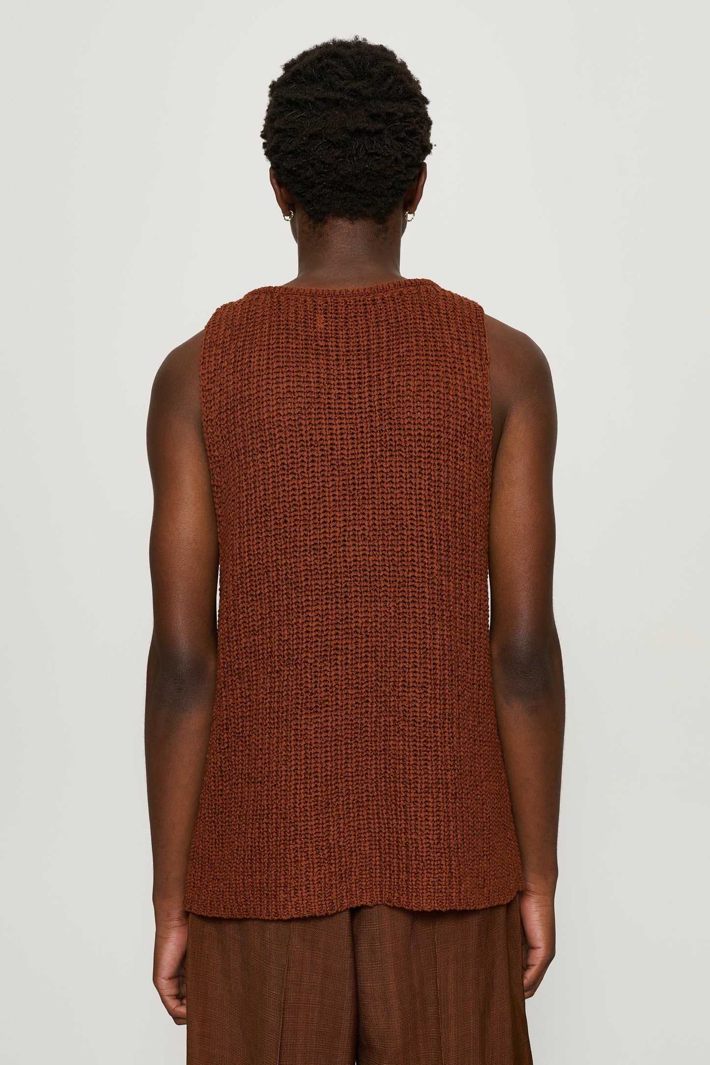 CMMN SWDN ELI RELAXED TANK - BROWN