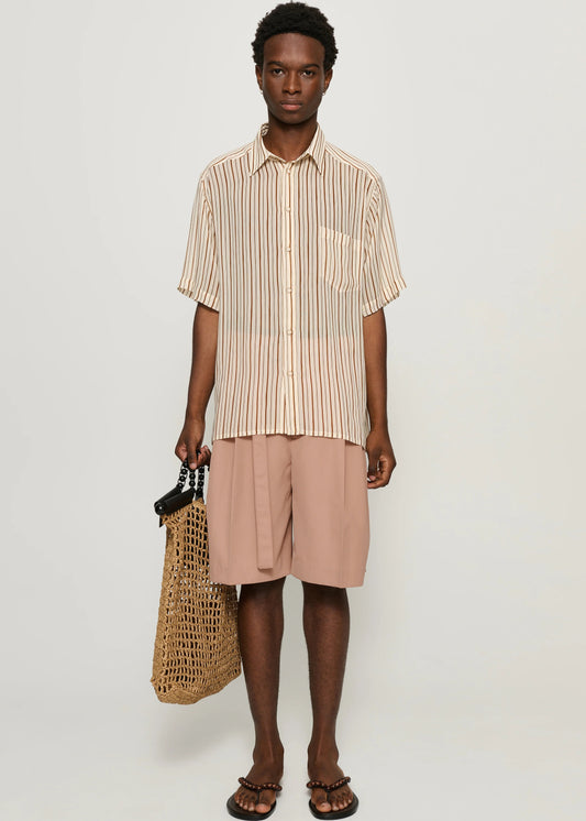 CMMN SWDN MARSHALL BELTED SHORTS - DUSTY PINK