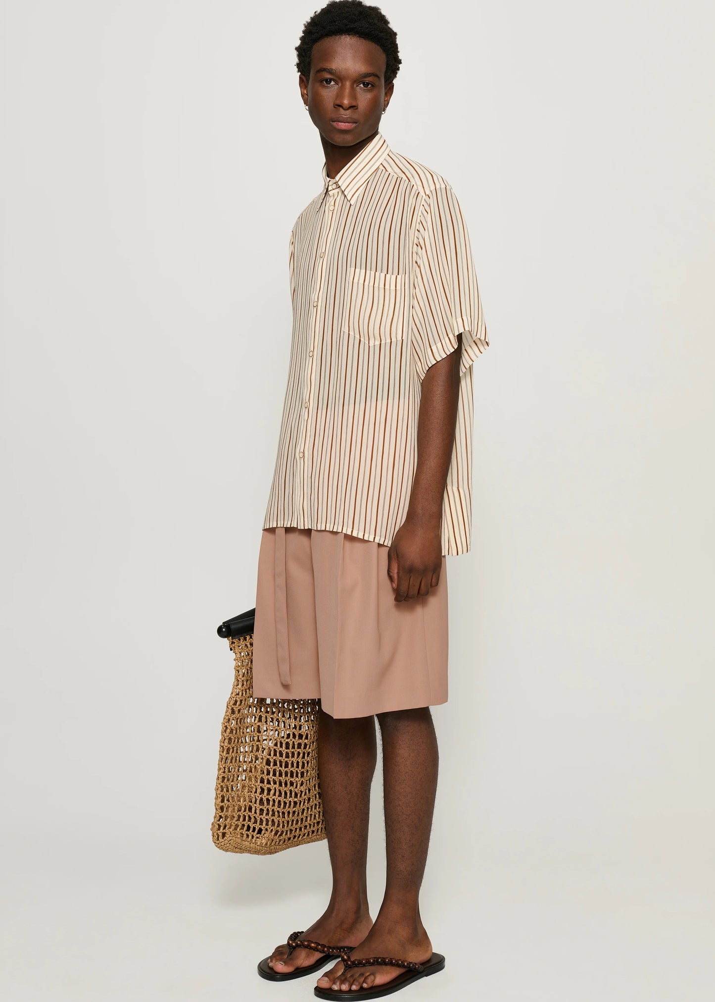 CMMN SWDN MARSHALL BELTED SHORTS - DUSTY PINK