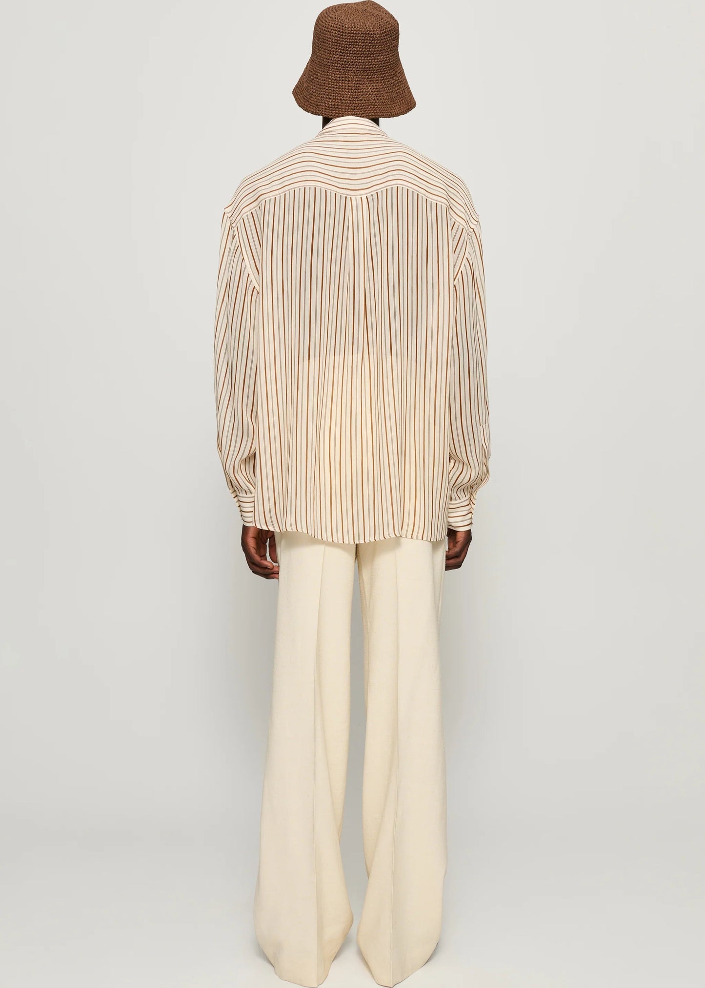 CMMN SWDN OTTO TAILORED TROUSERS - CREAM