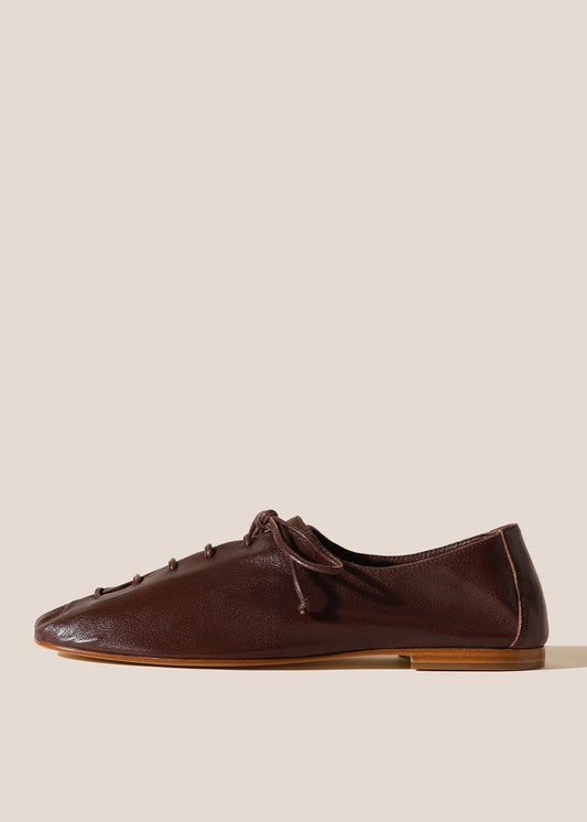 HEREU MEN PLEGADA SHINY LACE UP SHOE - EBONY
