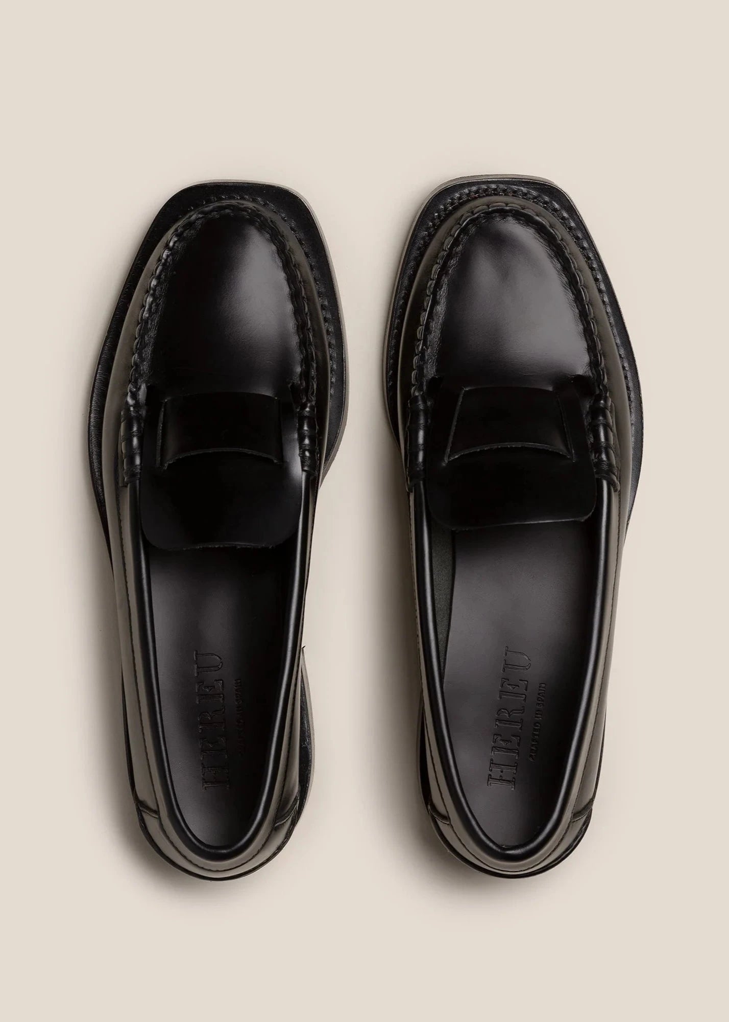HEREU MEN SINEU INTERLACE SLIP ON LOAFER - BLACK