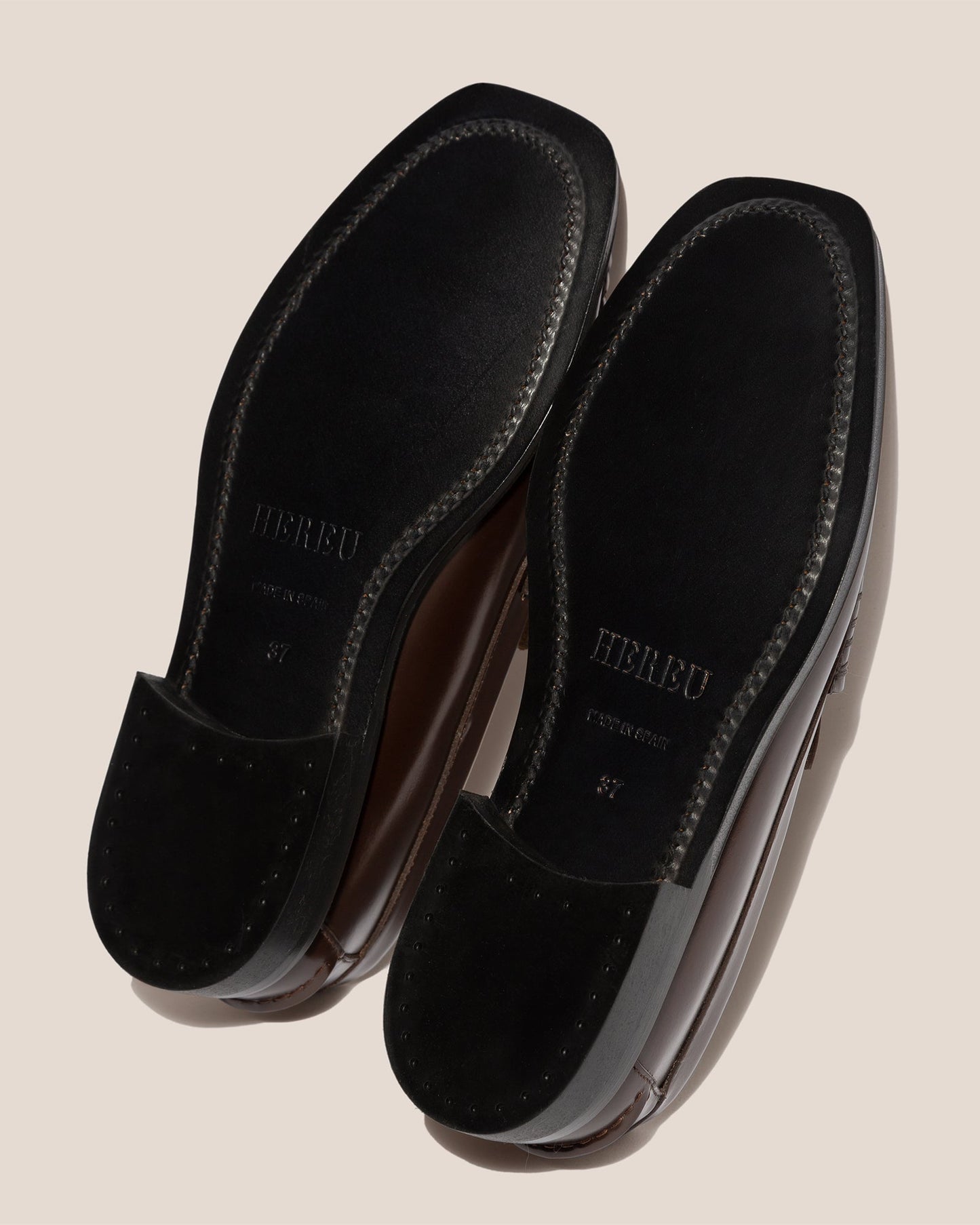 HEREU NOMBELA INTERLACED SLIP ON LOAFER - DARK BROWN