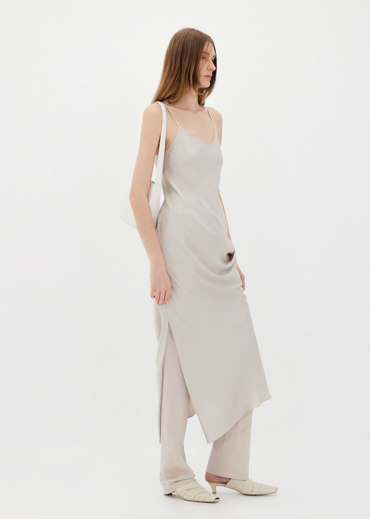 LOW CLASSIC 2 WAY SLIP DRESS - LIGHT BEIGE