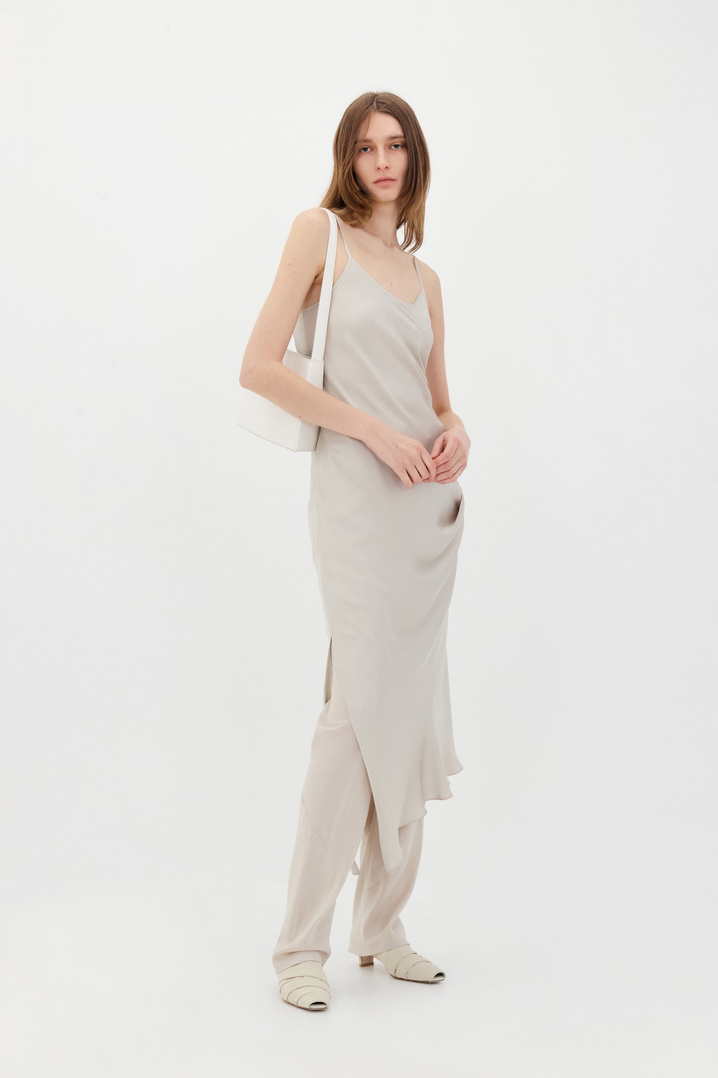 LOW CLASSIC 2 WAY SLIP DRESS - LIGHT BEIGE
