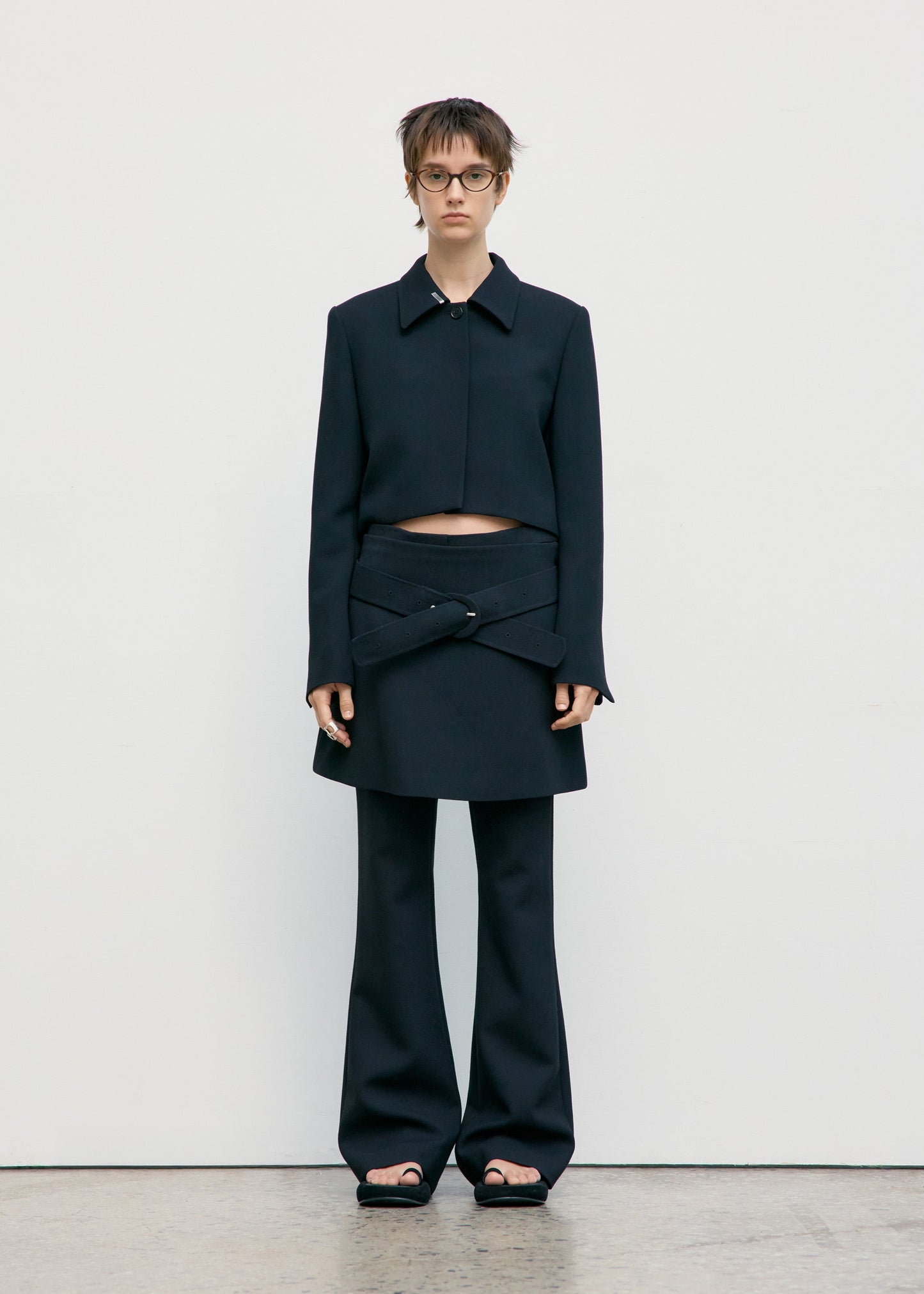 LOW CLASSIC BOOTCUT TROUSER - BLACK