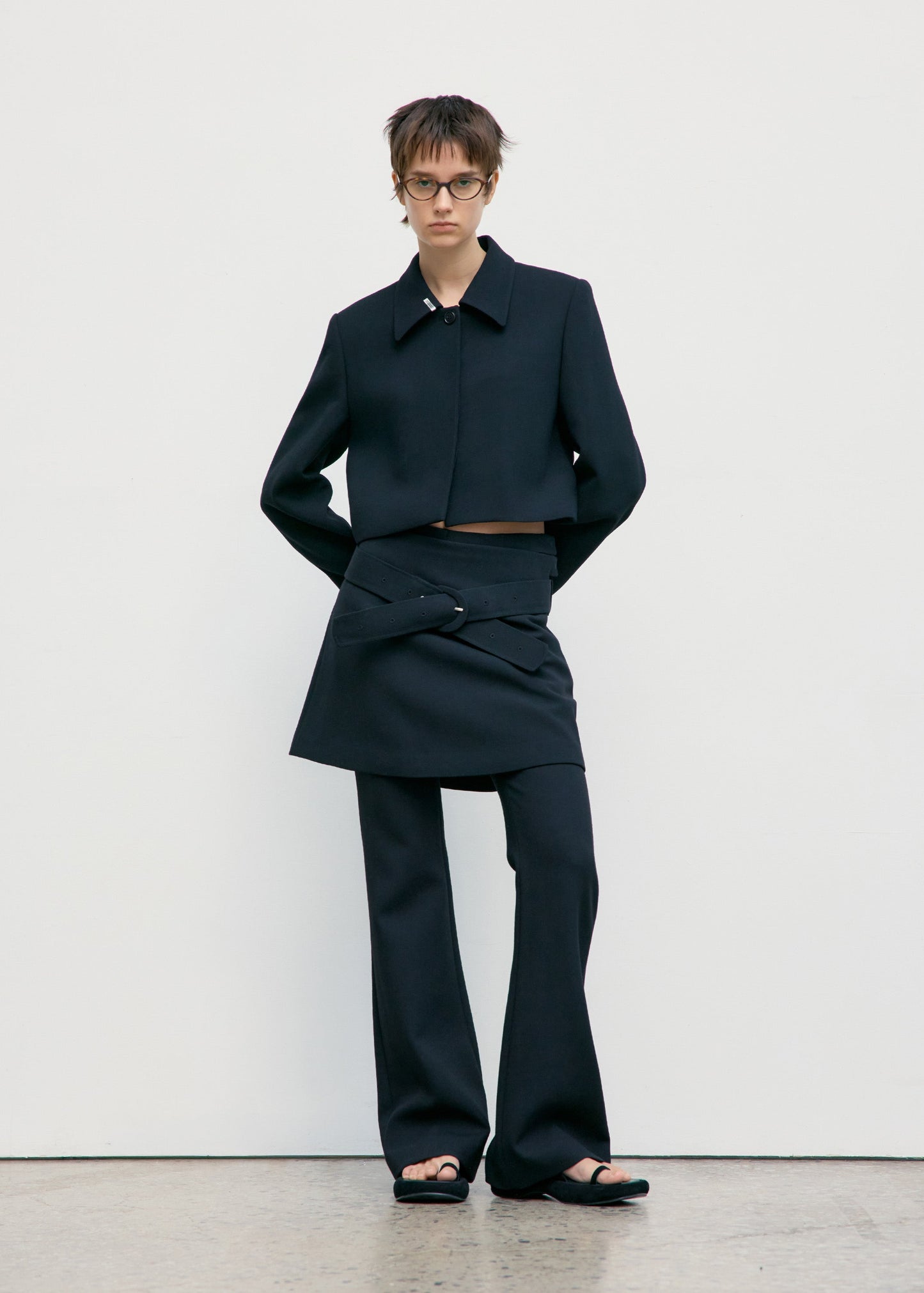 LOW CLASSIC BOOTCUT TROUSER - BLACK