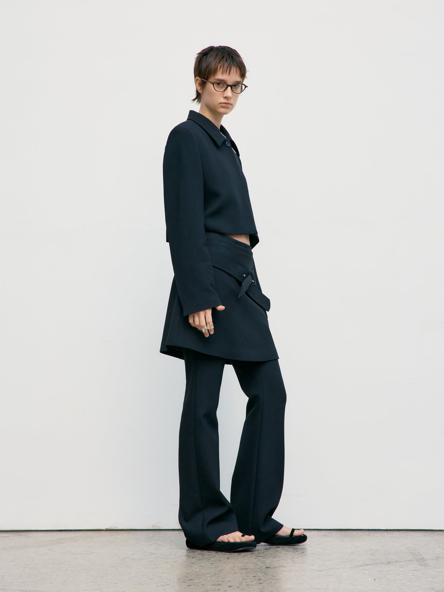 LOW CLASSIC BOOTCUT TROUSER - BLACK