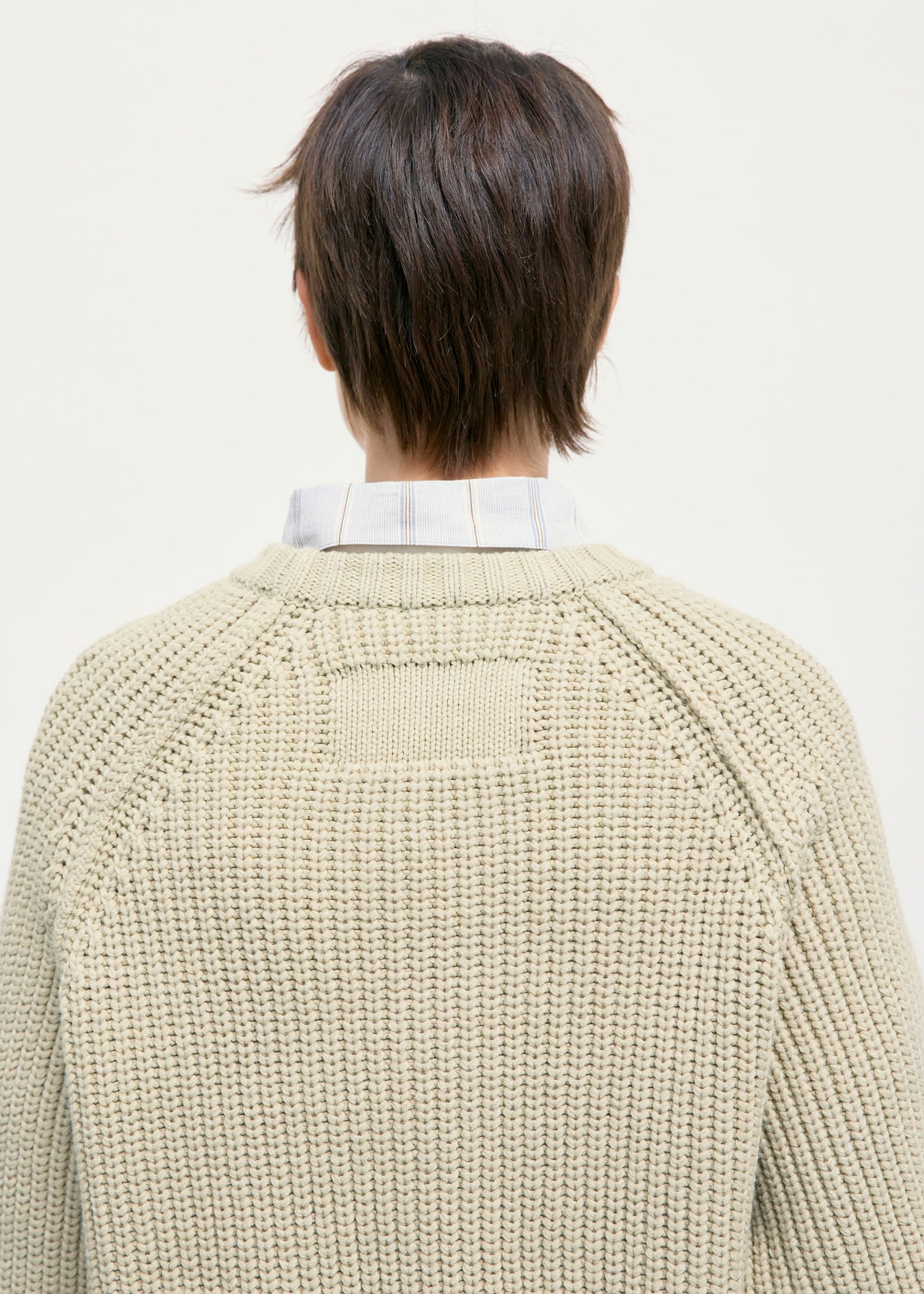 LOW CLASSIC CHUNKY RIB KNIT SWEATER - LIGHT GREEN