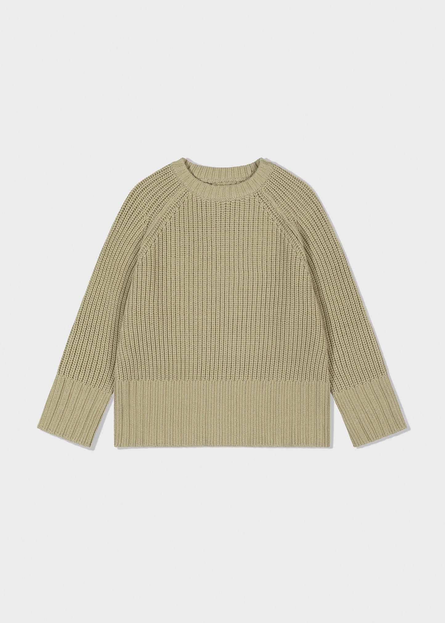 LOW CLASSIC CHUNKY RIB KNIT SWEATER - LIGHT GREEN