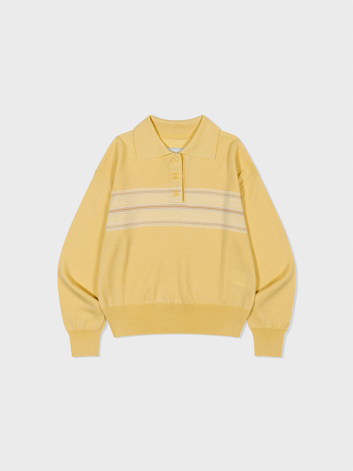 LOW CLASSIC MULTI STRIPE PIQUE KNIT TOP - YELLOW