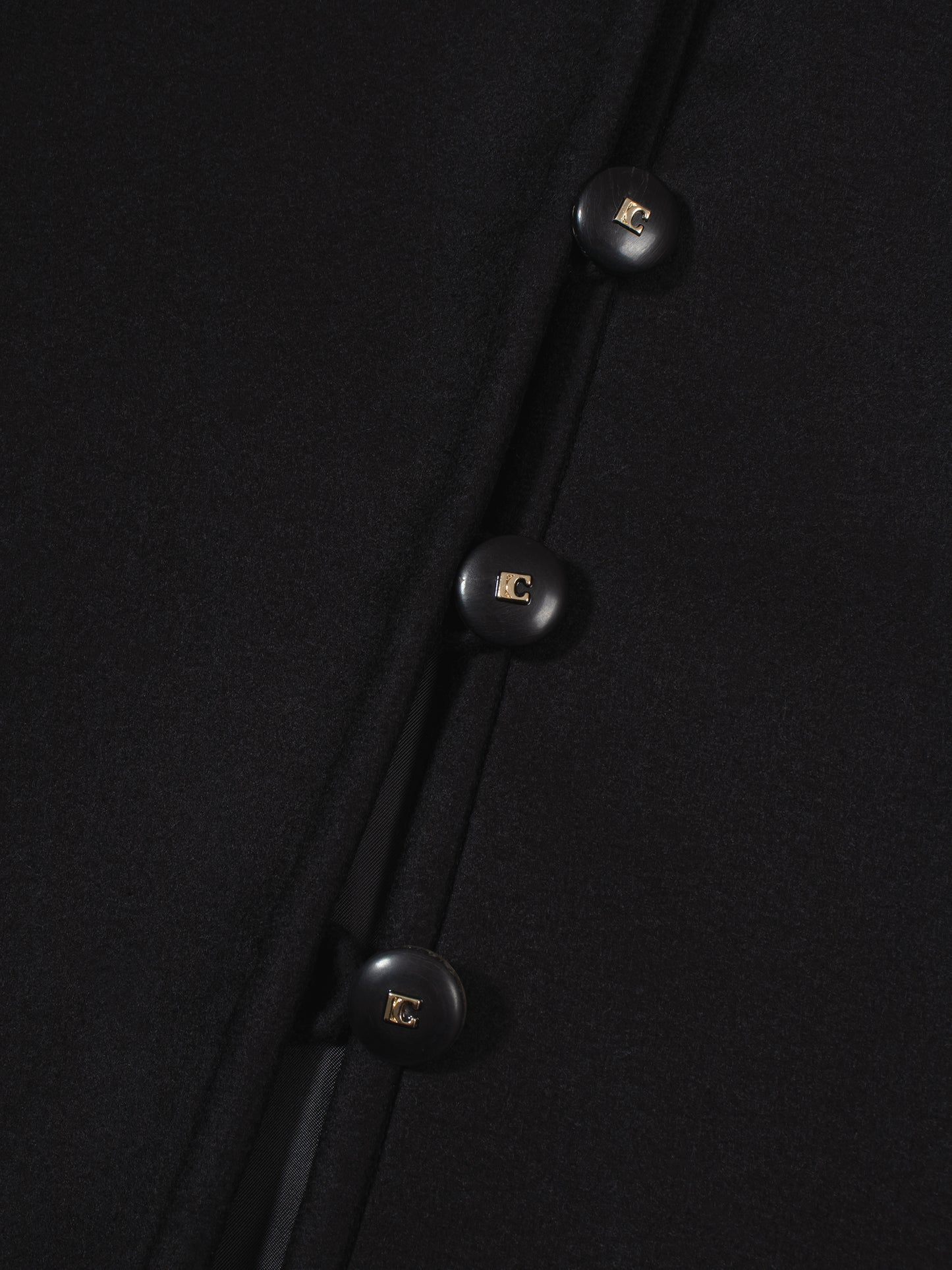 LOW CLASSIC ROUND NECK SHORT JACKET - BLACK
