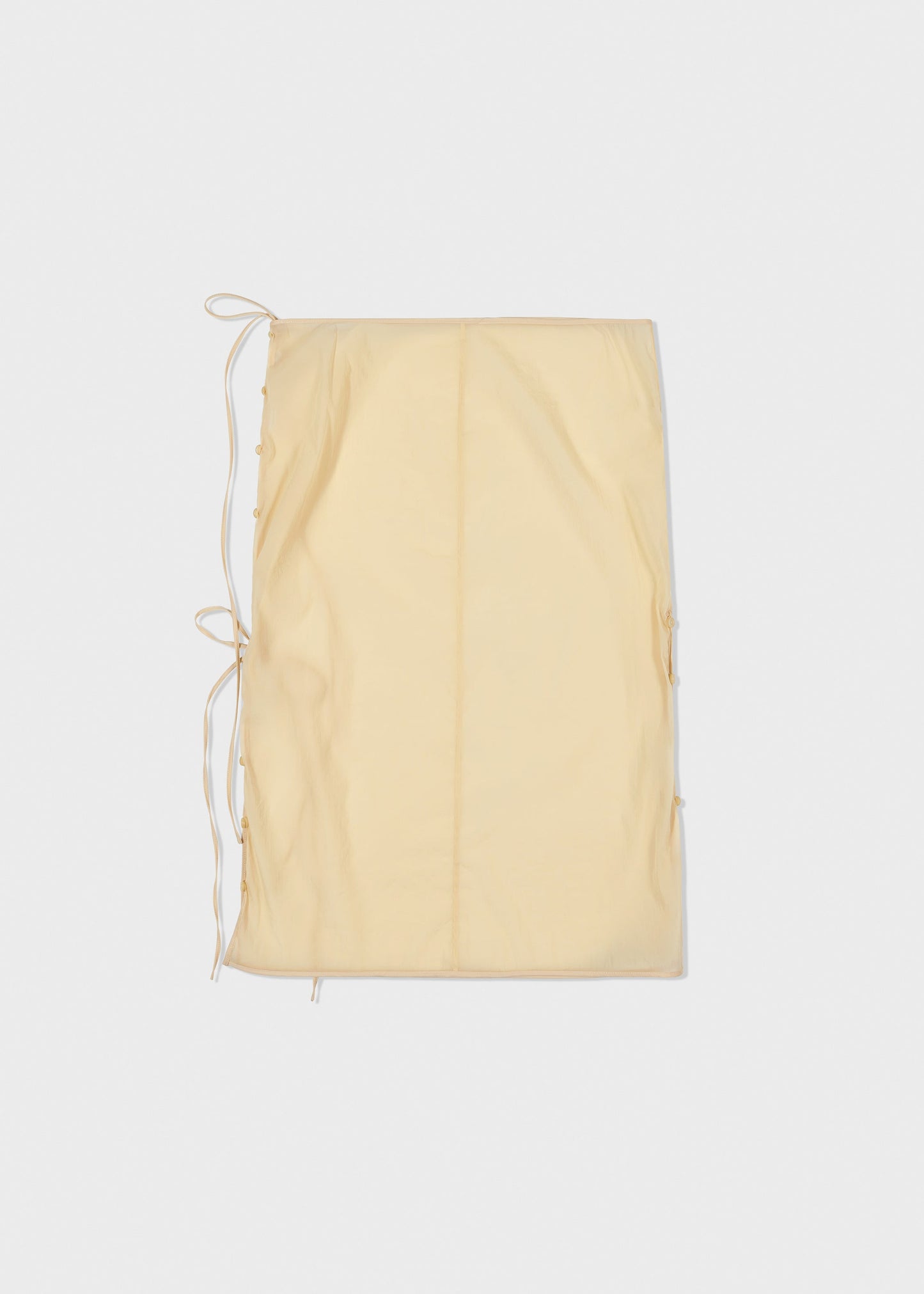 LOW CLASSIC SEE-THROUGH BUTTON LOOP SKIRT - BEIGE