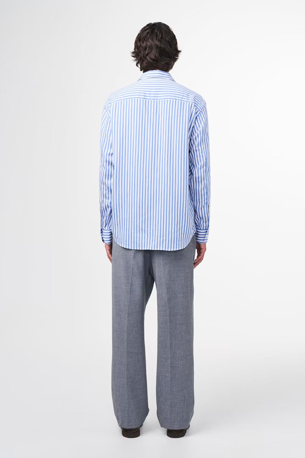 NN07 FREDDY BUTTON UP SHIRT - BLUE STRIPE