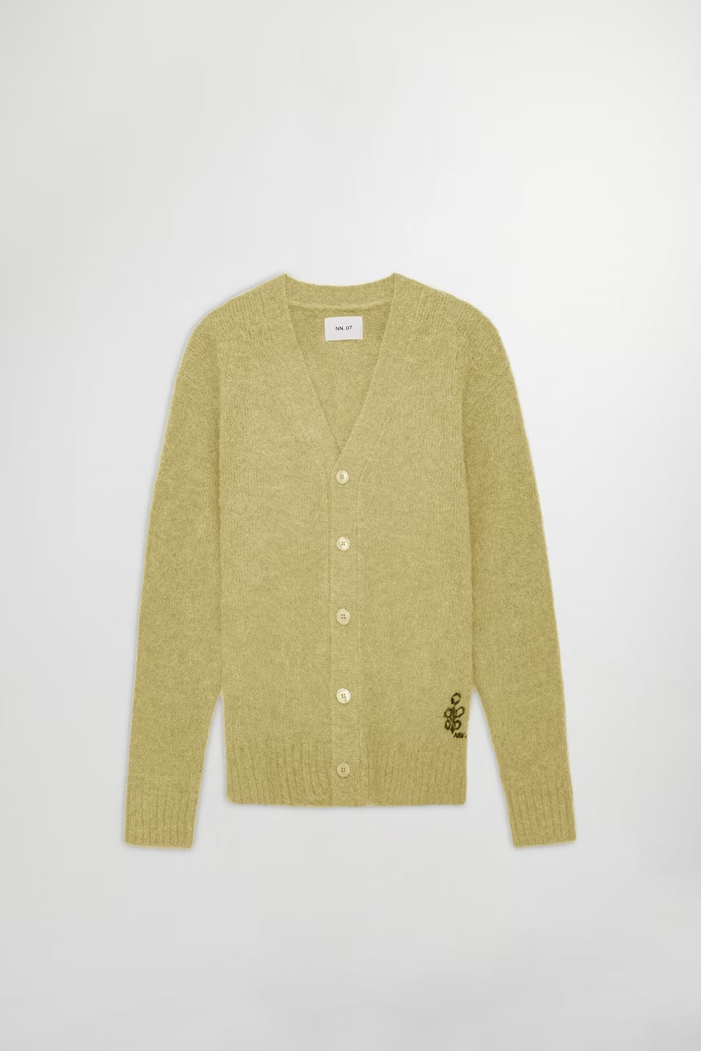 NN07 KYLE ALPACA BLEND CARDIGAN - EVERGREEN