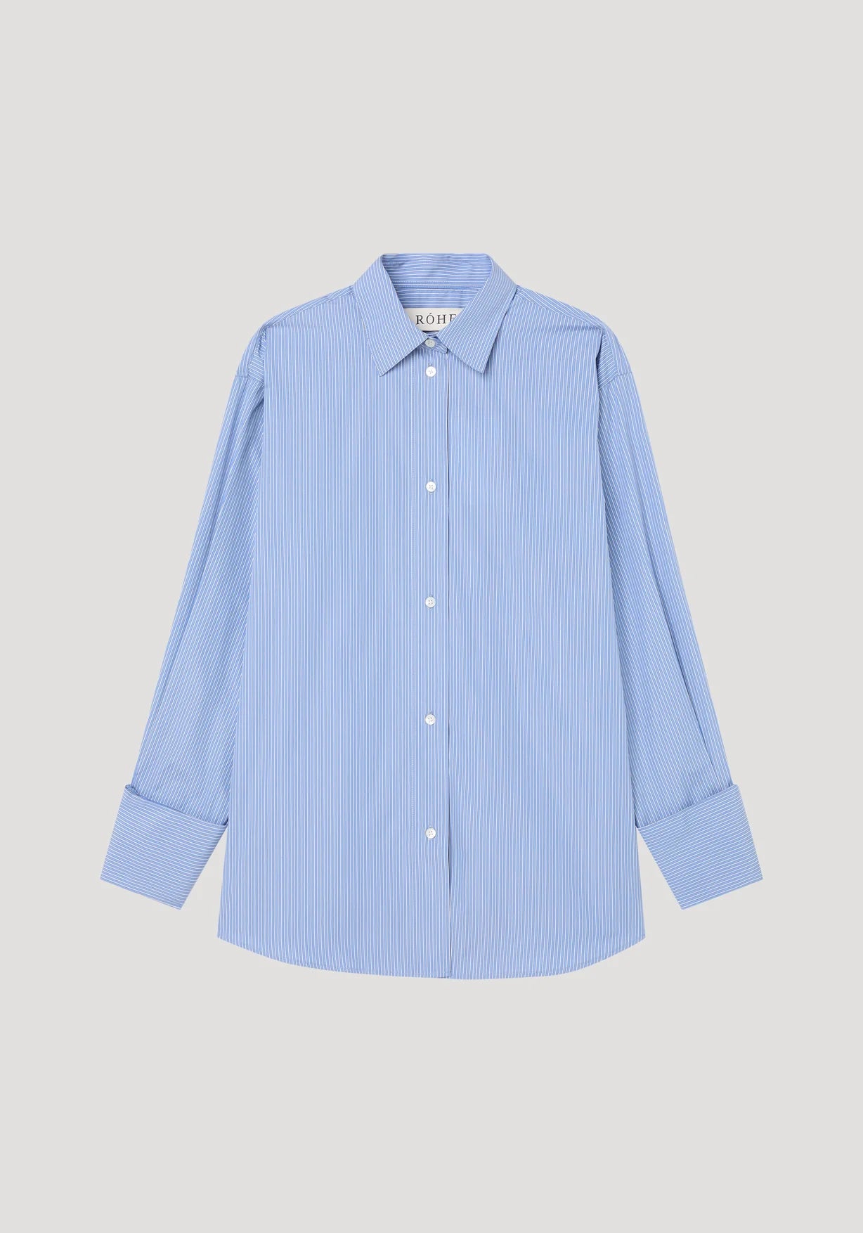 RÓHE OVERSIZED STRIPED SHIRT - LIGHT BLUE WHITE STRIPE