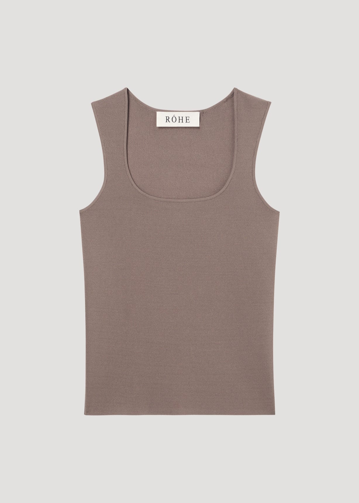 RÓHE BUSTIER SHAPED KNITTED TOP - TAUPE