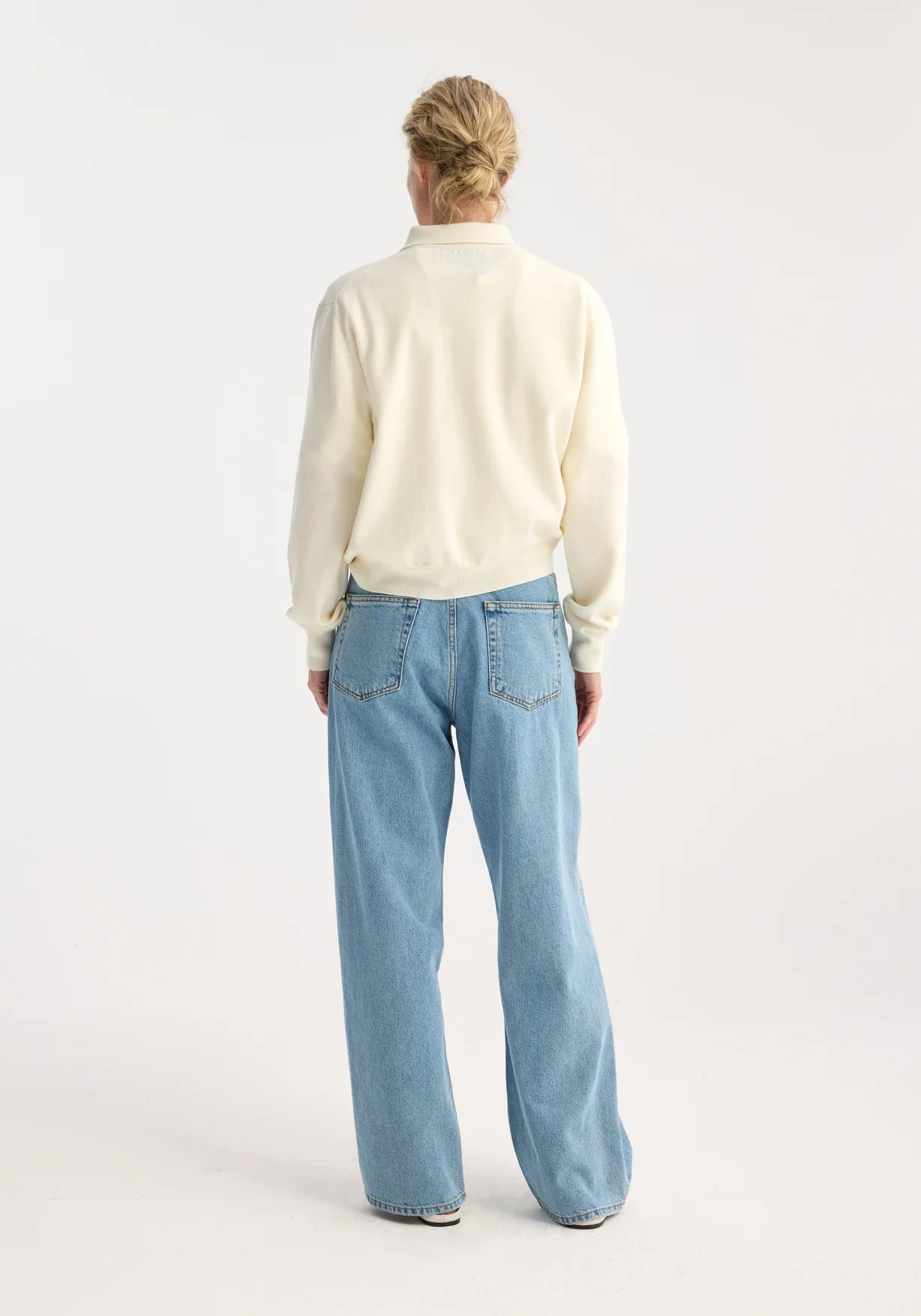RÓHE CASHMERE MERINO WOOL POLO - OFF-WHITE