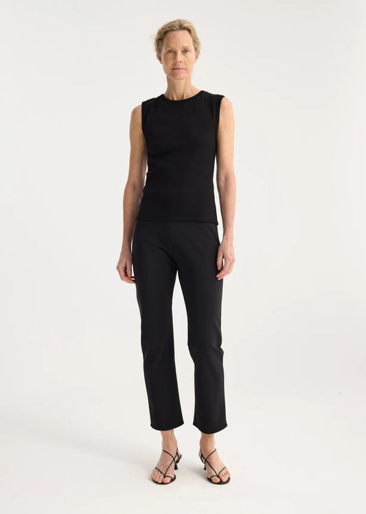 RÓHE CIGARETTE SCUBA TROUSERS - BLACK
