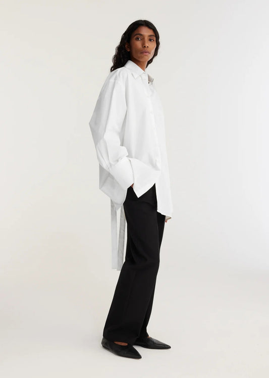 RÓHE DECONSTRUCTED POPLIN SHIRT - OPTIC WHITE