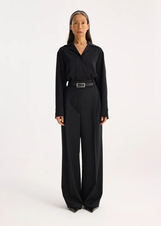 RÓHE HIGH WAIST TAILORED TROUSERS - BLACK