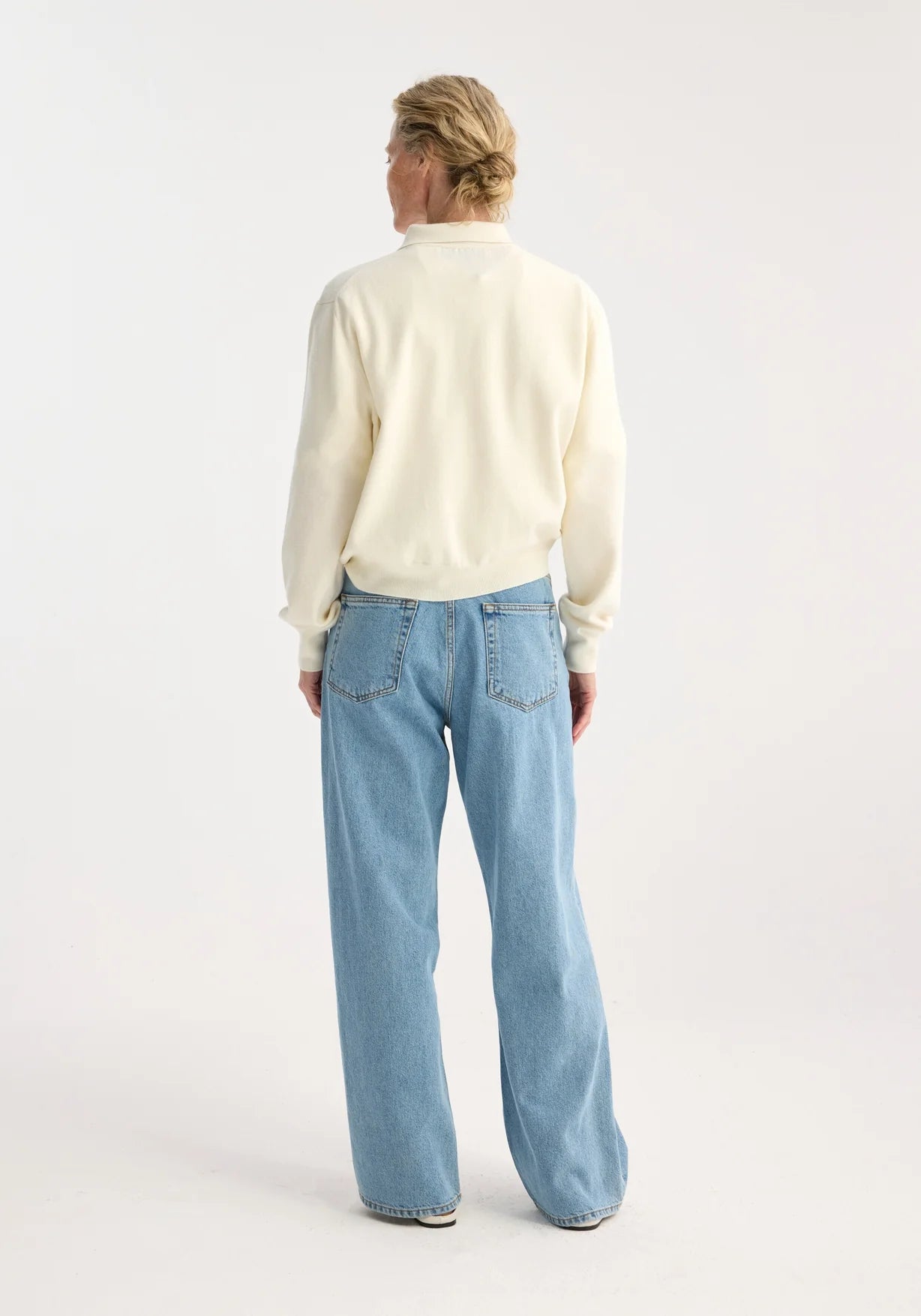 RÓHE RELAXED WIDE LEG DENIM - DENIM BLUE