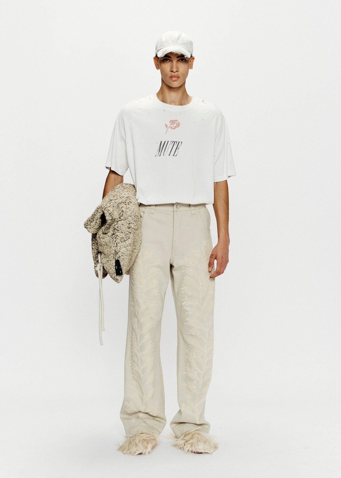 SONG FOR THE MUTE FERN LONG WORK PANTS - BONE